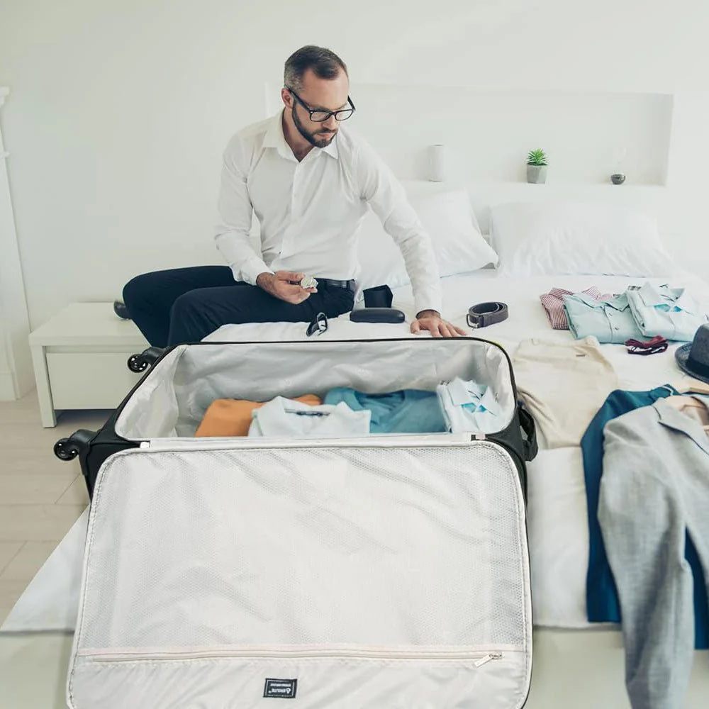 Aerolite 30" Super Lightweight Soft Shell Large Checked In Hold Luggage Suitcase with 8 Wheels, 108L Capacity, 10 Year Warranty - Image 9