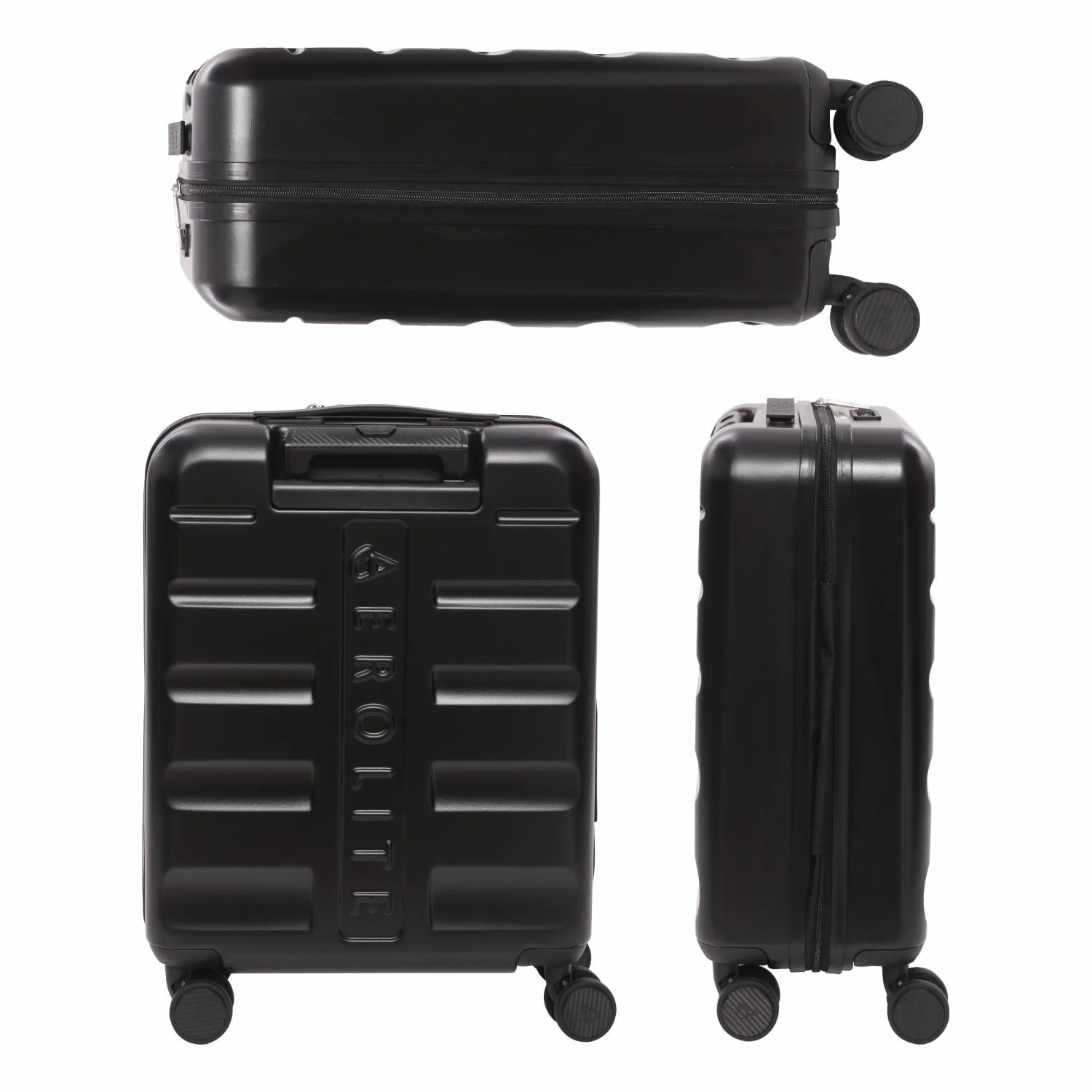 Aerolite 3-Piece Luggage Set – Lightweight Hard Shell Suitcases with 4 Dual Spinner Wheels & TSA Lock – Expandable Cabin (21”), Medium (24”), Large (28”) – Expandable Carry-On Case Included – Black - Image 9