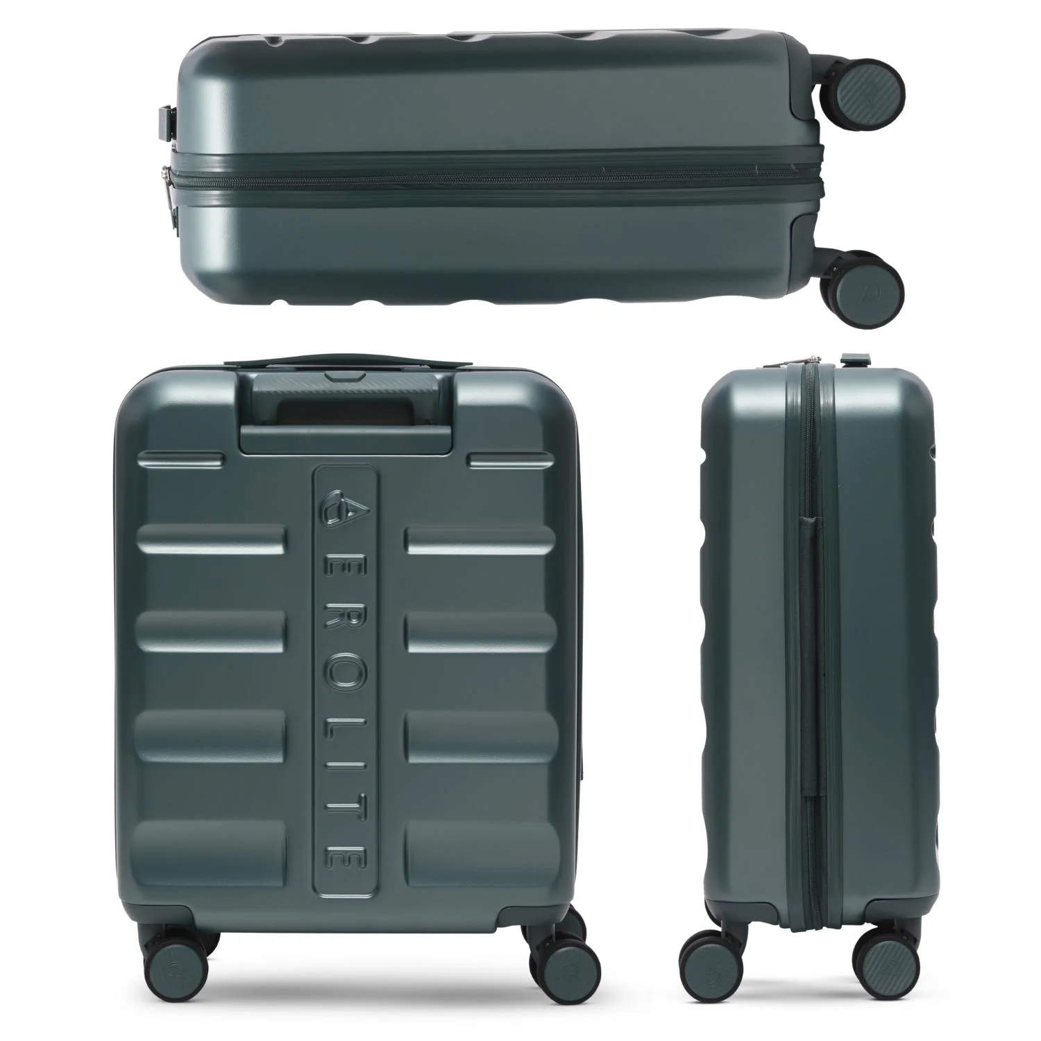 Aerolite 4-Piece ABS-polycarbonate Lightweight Luggage Set – Expandable Cabin, Medium, Large & XL Hard Shell Suitcases with Spinner Wheels & TSA Lock – Forest Green - Image 9