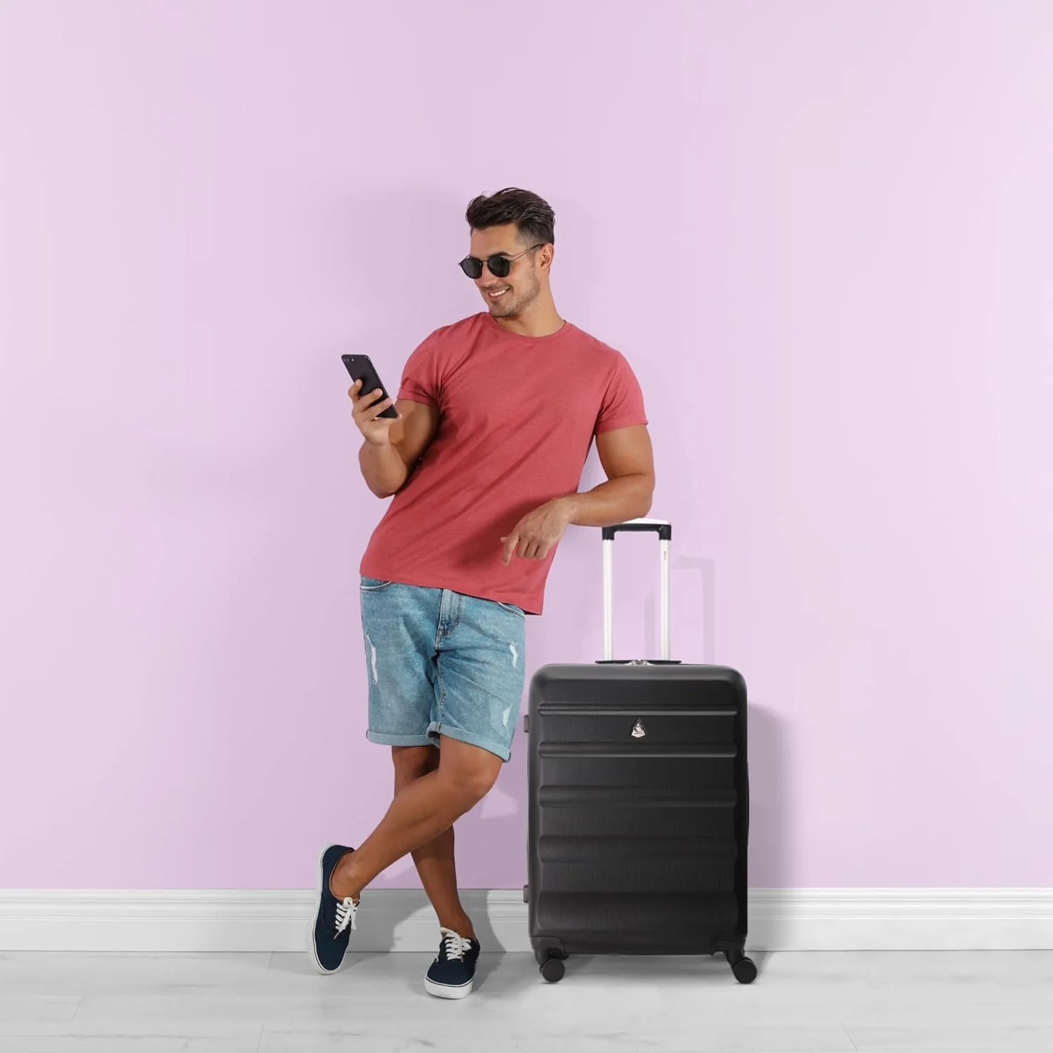 Aerolite 25" Medium Lightweight Hard Shell Checked In Hold Luggage Suitcase with 8 Wheels, 82L Capacity, 70x50x27cm - Image 19