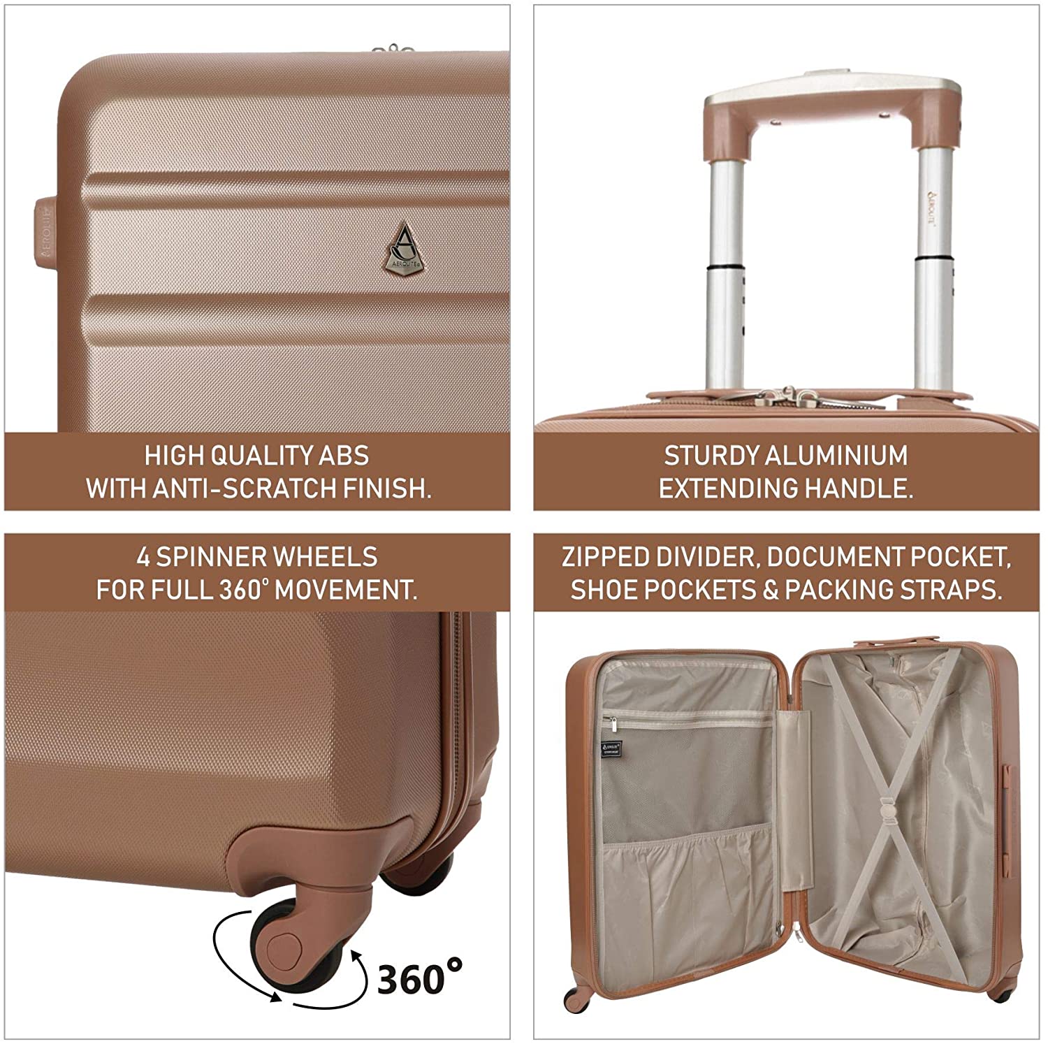 Aerolite 29" Large Lightweight Hard Shell Luggage Suitcase Spinner Suitcase with 4 Wheels, (79x58x31cm), 127L - Image 14