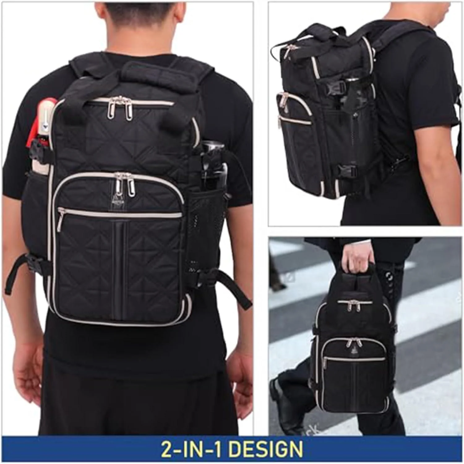 Aerolite 40x20x25cm Premium Eco-Friendly Backpack Approved for Ryanair with 10 Years Warranty (Quilted) - Image 9