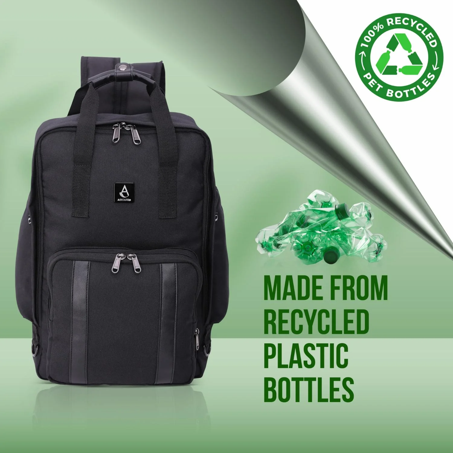 Aerolite 40x20x25cm Approved for Ryanair Premium Eco-Friendly Backpack With Removable Small Carry Pouch, Shower-Resistant Cabin Rucksack with 10 Years Brand Warranty - Image 10