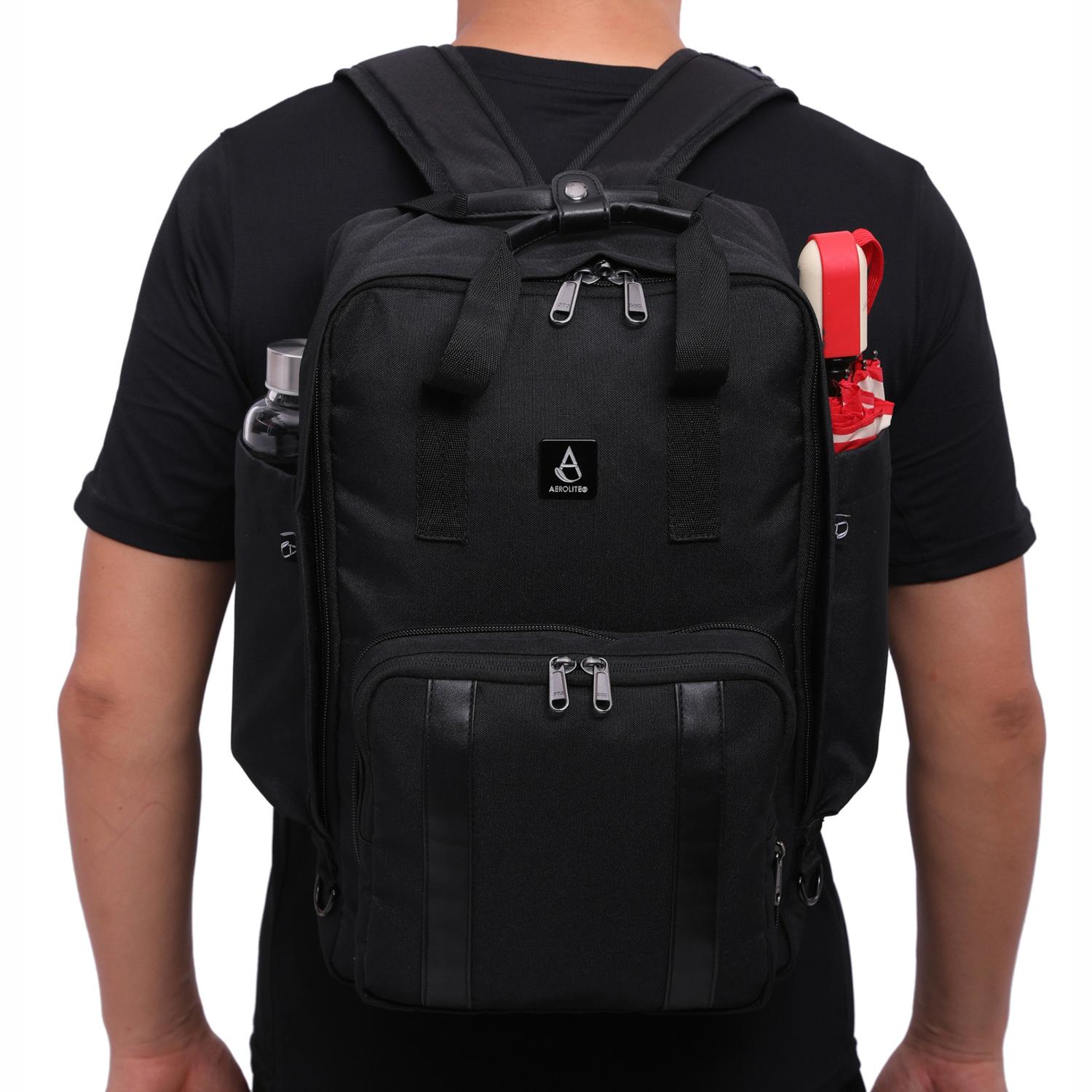 Aerolite 40x20x25cm Approved for Ryanair Premium Eco-Friendly Backpack With Removable Small Carry Pouch, Shower-Resistant Cabin Rucksack with 10 Years Brand Warranty - Image 15