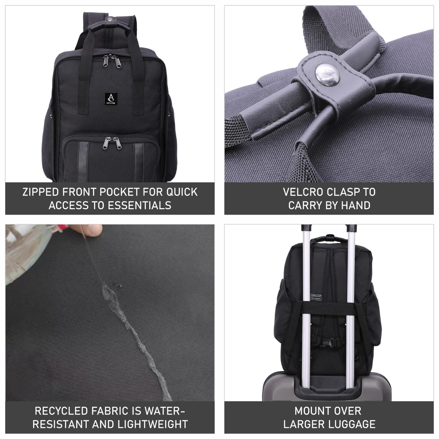 Aerolite 40x20x25cm Approved for Ryanair Premium Eco-Friendly Backpack With Removable Small Carry Pouch, Shower-Resistant Cabin Rucksack with 10 Years Brand Warranty - Image 8