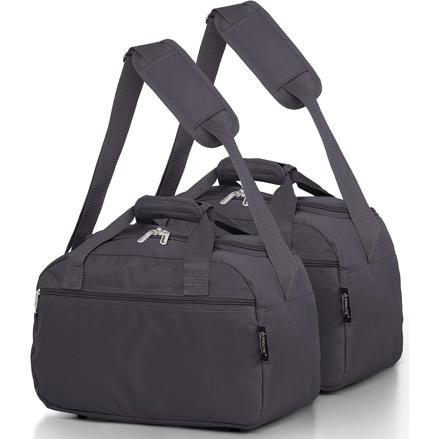 Aerolite (40x20x25cm) Approved for Ryanair Free Allowance, With 5 Years Guarantee, New and Improved 2025 Holdall Cabin Luggage Under Seat Flight Bag, Set of 2 - Image 4