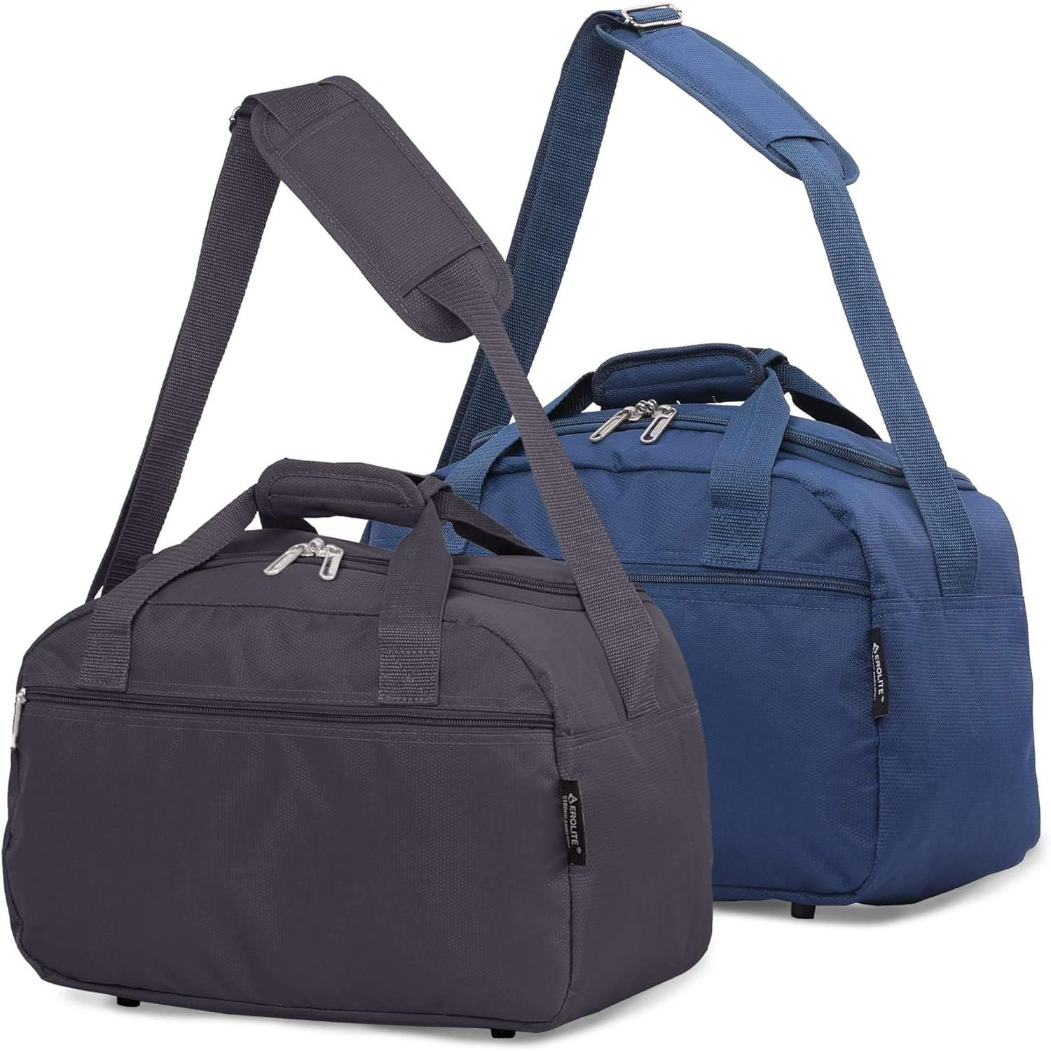 Aerolite (40x20x25cm) Approved for Ryanair Free Allowance, With 5 Years Guarantee, New and Improved 2025 Holdall Cabin Luggage Under Seat Flight Bag, Set of 2 - Image 7