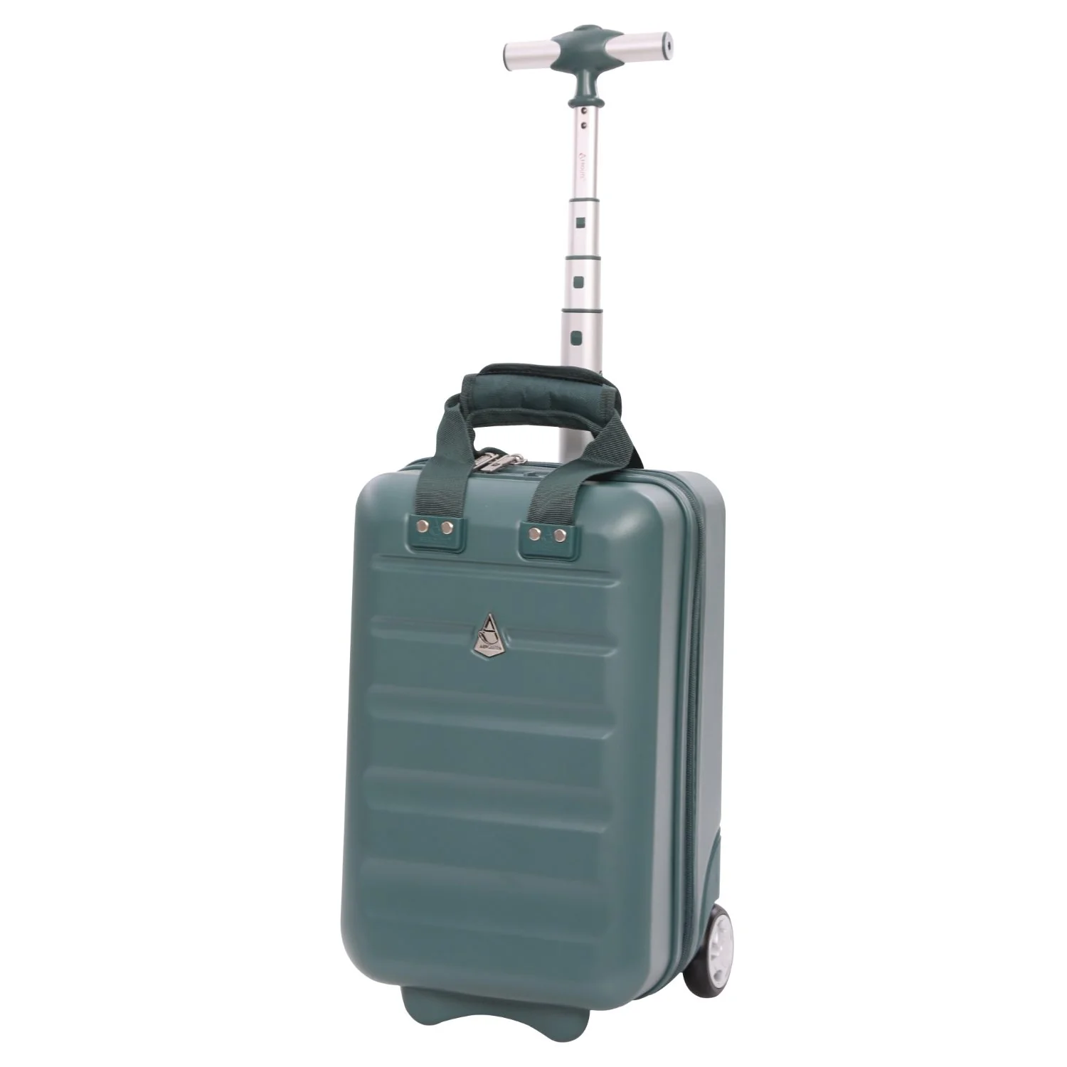 Aerolite Ryanair Approved Cabin Bag 40x20x25cm– Lightweight 2-Wheel Hard Shell Underseat Trolley with TSA Lock – Eco-Friendly Interior – Forest Green - Image 9
