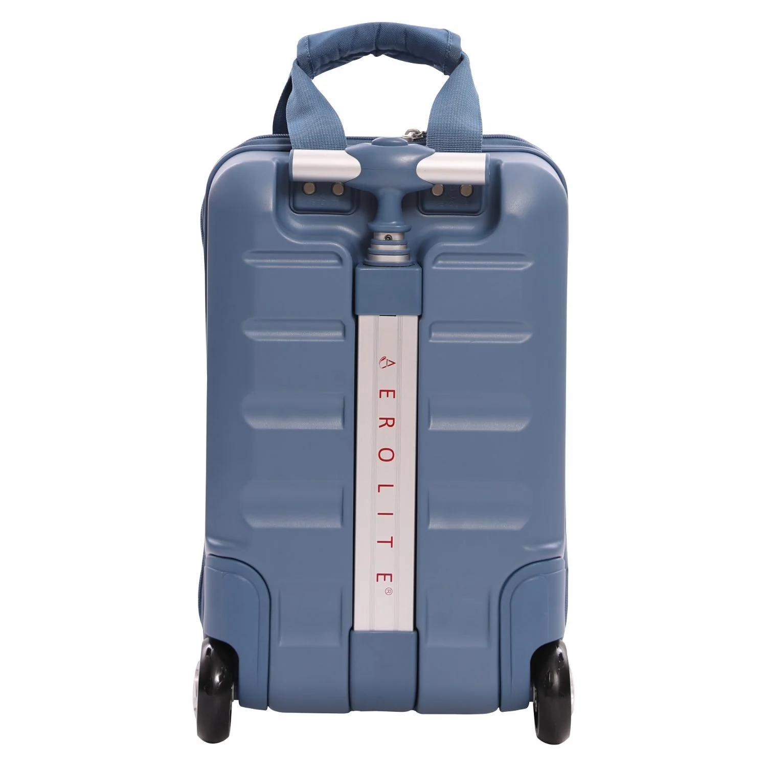 Aerolite Ryanair Approved Cabin Bag 40x20x25cm – Lightweight 2-Wheel Hard Shell Underseat Trolley with TSA Lock – Eco-Friendly Interior – Blue - Image 8
