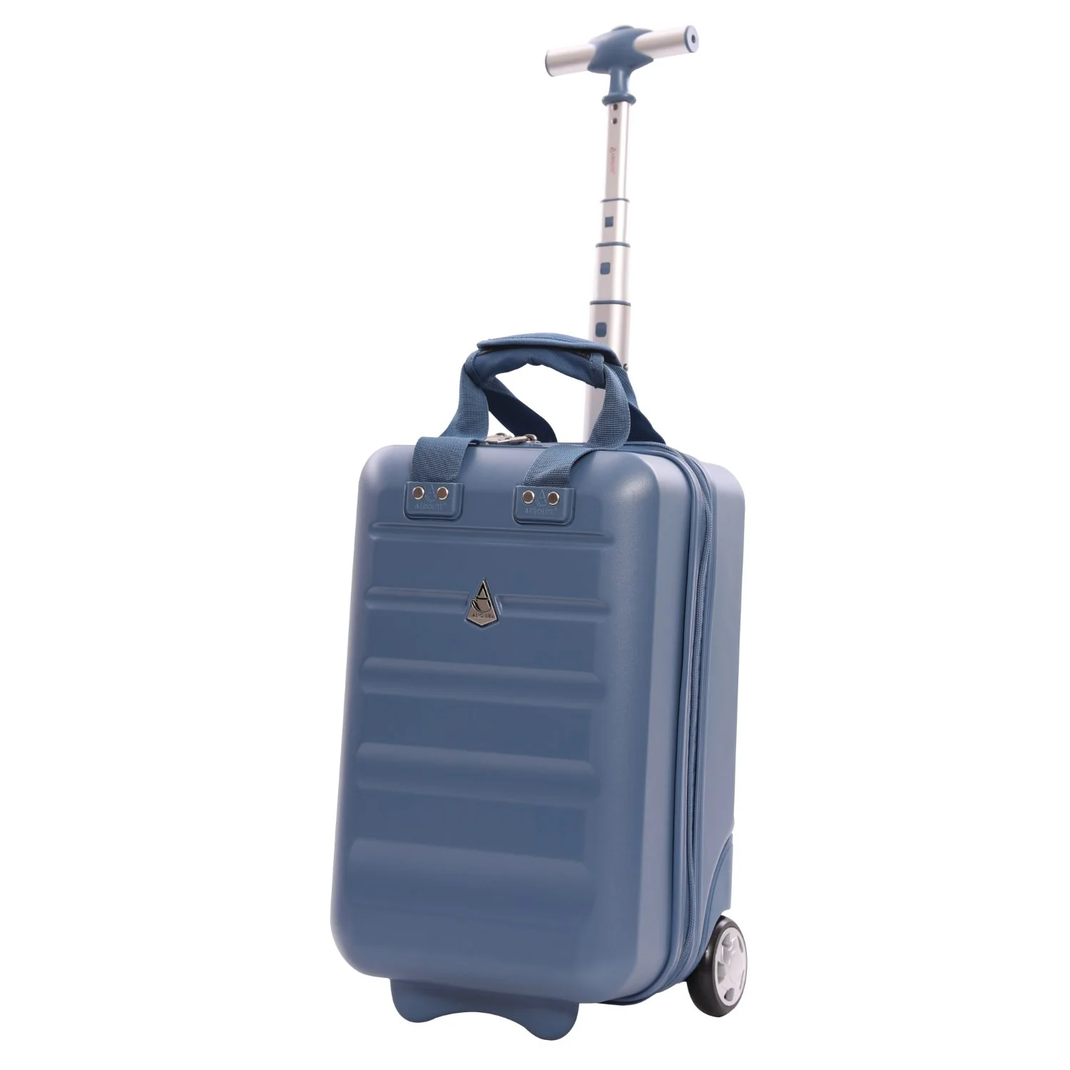 Aerolite Ryanair Approved Cabin Bag 40x20x25cm – Lightweight 2-Wheel Hard Shell Underseat Trolley with TSA Lock – Eco-Friendly Interior – Blue - Image 9