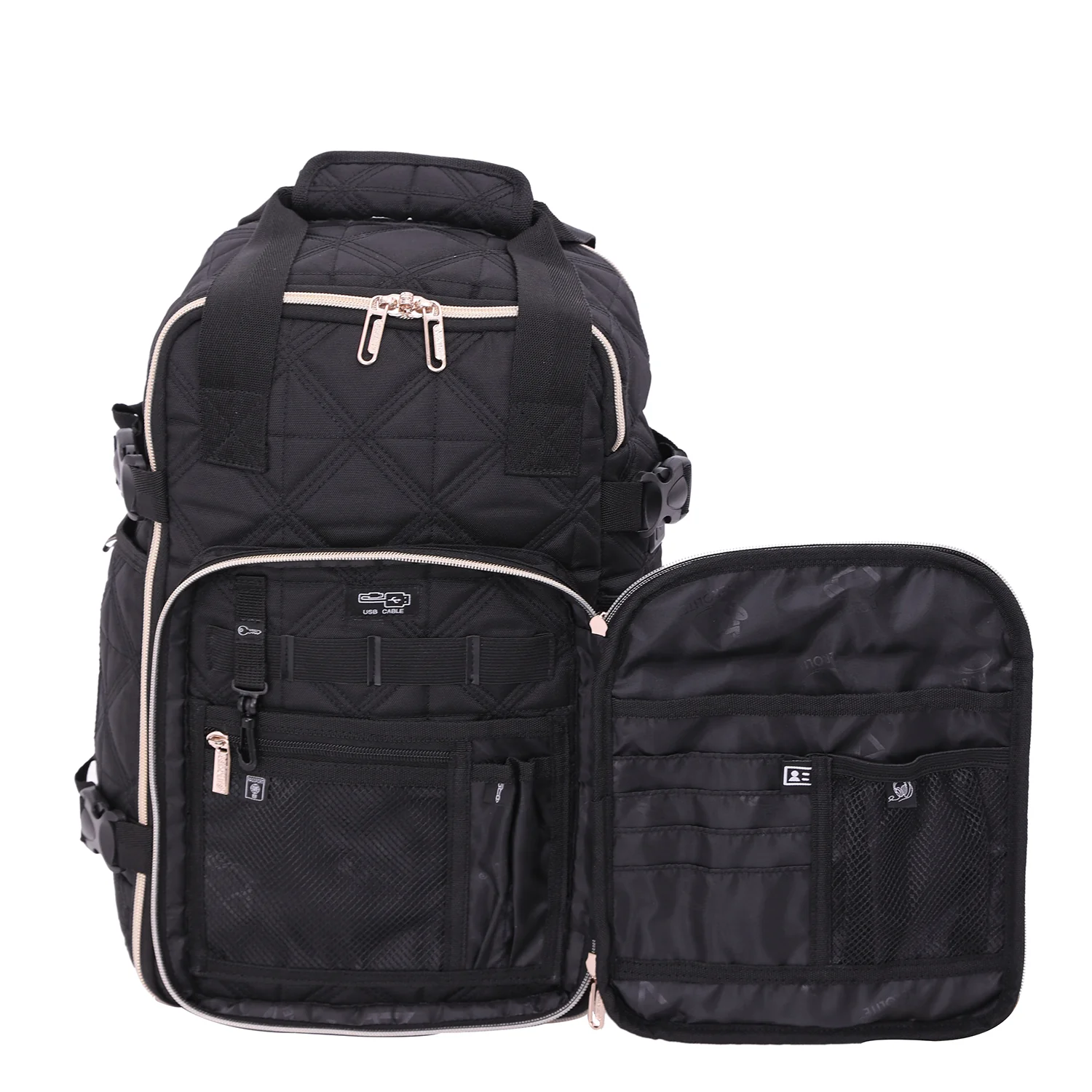Aerolite 40x20x25cm Premium Eco-Friendly Backpack Approved for Ryanair with 10 Years Warranty (Quilted) - Image 13