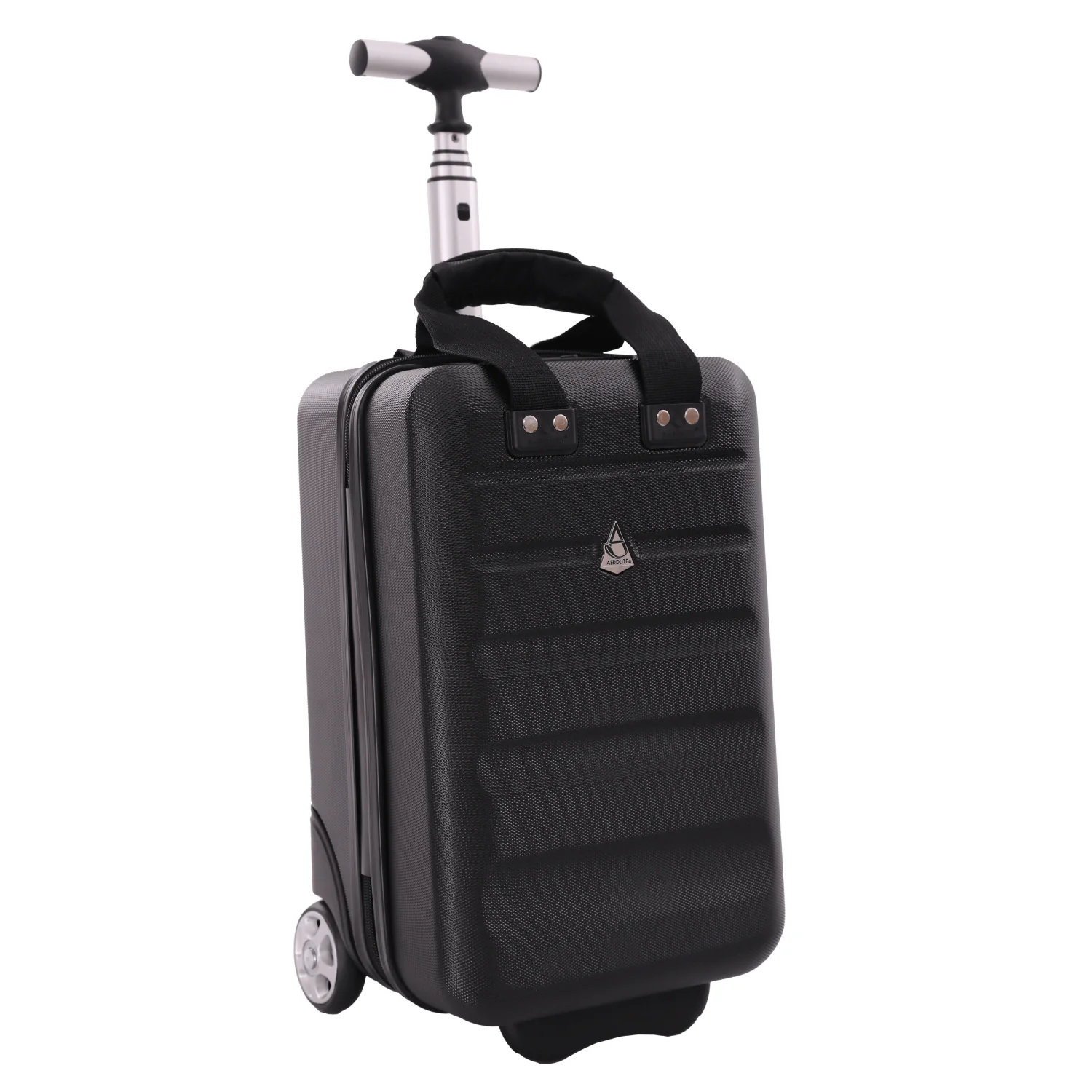 Aerolite 40x20x25cm Approved for Ryanair Under Seat Lightweight Eco Friendly Hard Shell Carry On Hand Cabin Luggage Travel Suitcase with 2 Wheels and TSA Approved Lock Black - Image 16