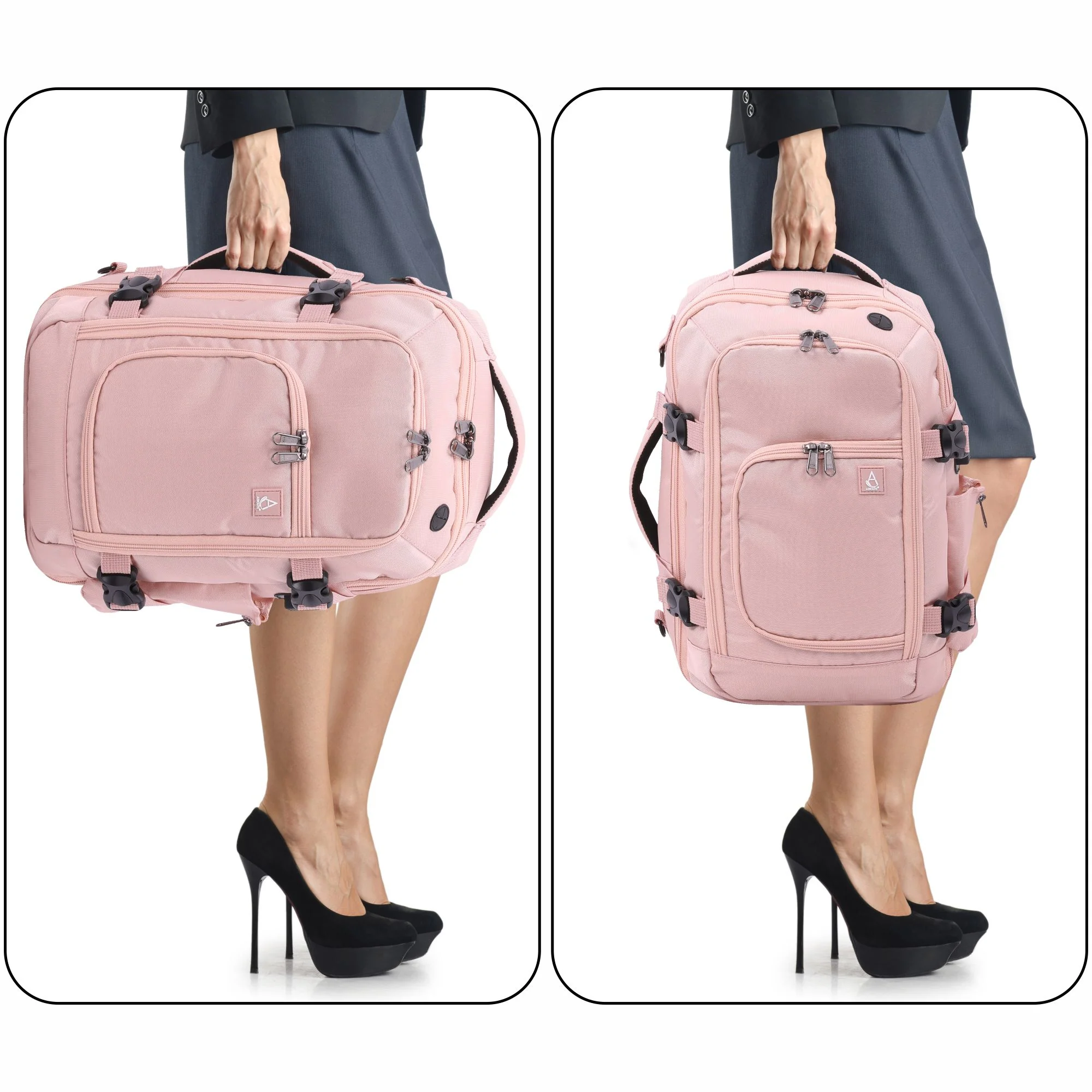 Aerolite (40x20x25cm) Backpack/Rucksack Approved for Ryanair with YKK Zippers, Built-in USB Charging Port, Black - Image 17
