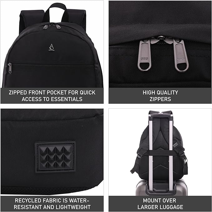 Aerolite 40x30x10 Lufthansa Maximum Size Backpack Recycled Eco-Friendly Shower-Resistant Cabin Luggage Travel Approved For British Airways, easyJet Swiss and Austrian Airlines with 10 Year Warranty - Image 6
