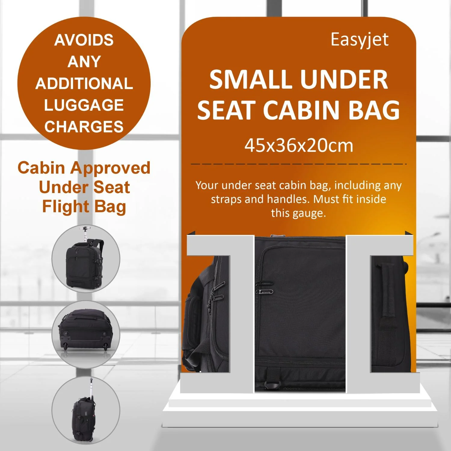 Aerolite 45x36x20cm Easyjet Maximum Size Premium Backpack Trolley Bag With 2 Wheels Recycled Eco-Friendly Cabin Luggage with Extendable Handle, 10 Year Warranty - Image 4