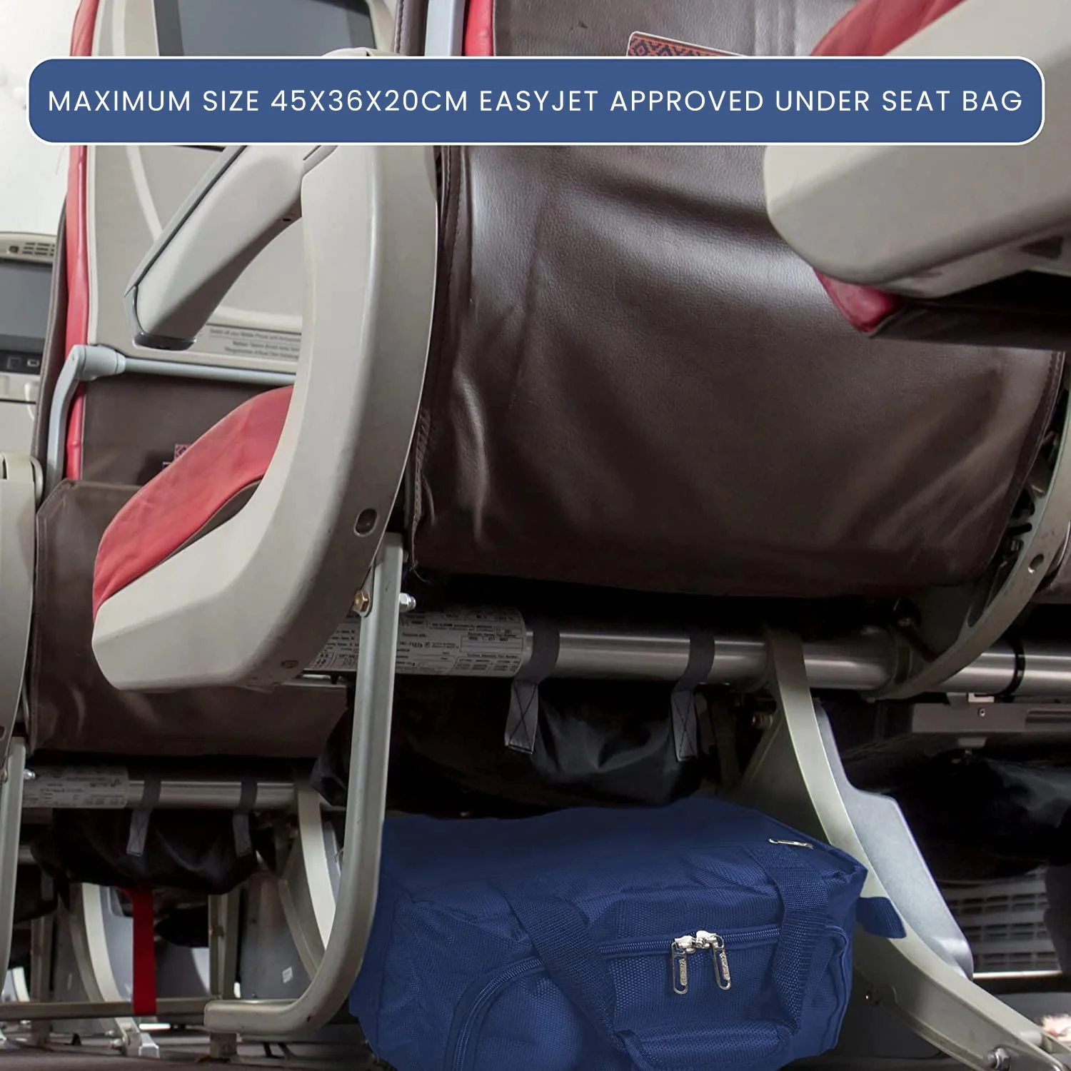 Aerolite Easyjet Maximum Size (45x36x20cm) Holdall New and Improved 2025 Cabin Luggage Under Seat Flight Bag - Image 22