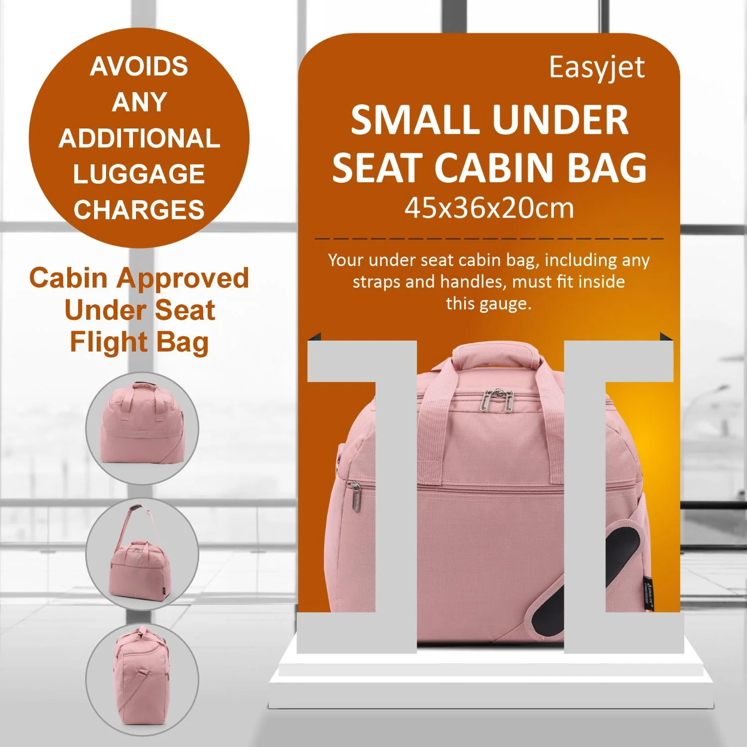 Aerolite Easyjet Maximum Size (45x36x20cm) Holdall New and Improved 2025 Cabin Luggage Under Seat Flight Bag - Image 26