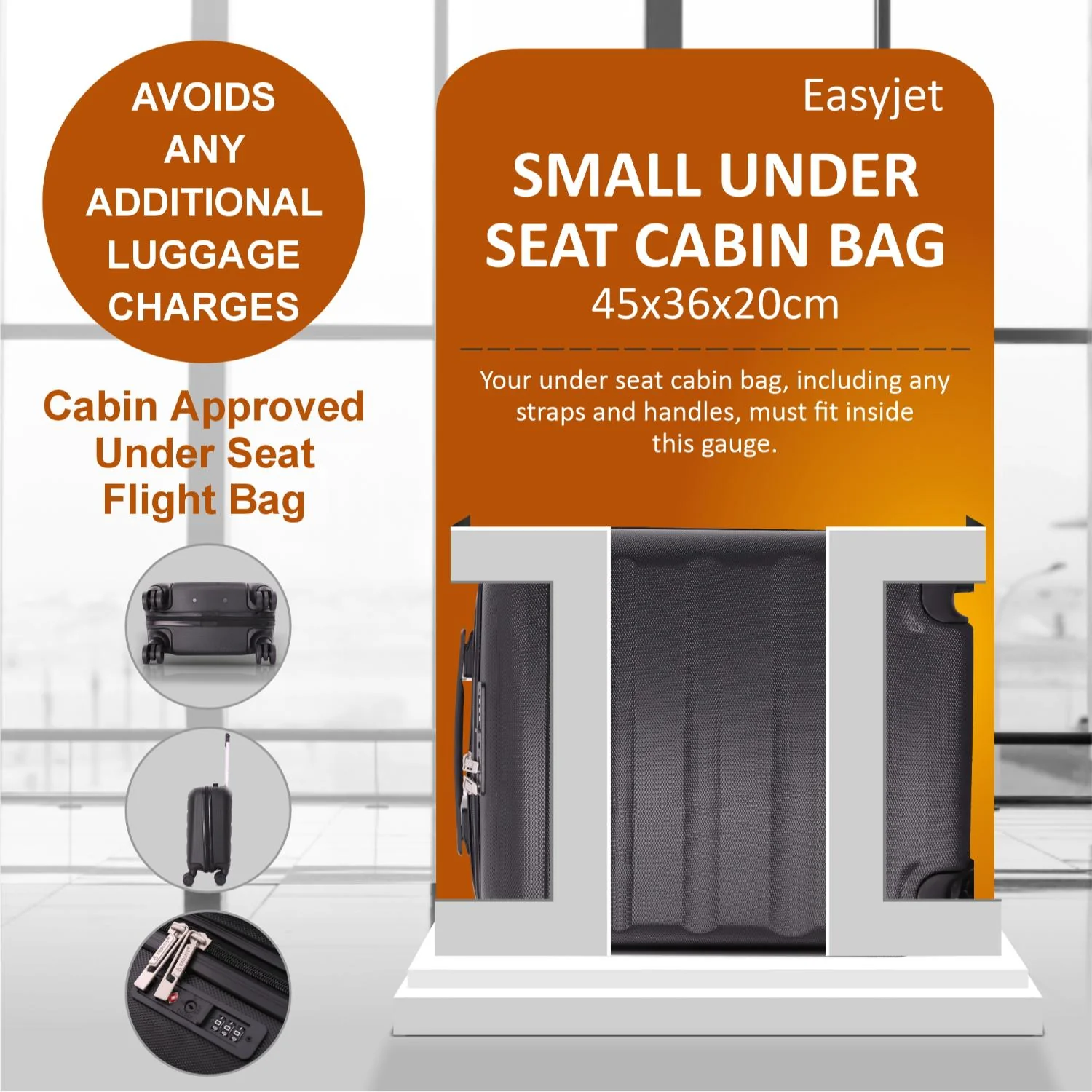 Aerolite 45x36x20cm Easyjet Maximum Cabin Size Carry On Suitcase With 8 Ultra Smooth Wheels, TSA Lock, Eco-Friendly Interior, SBS Zippers, 5 Years Warranty - Image 10