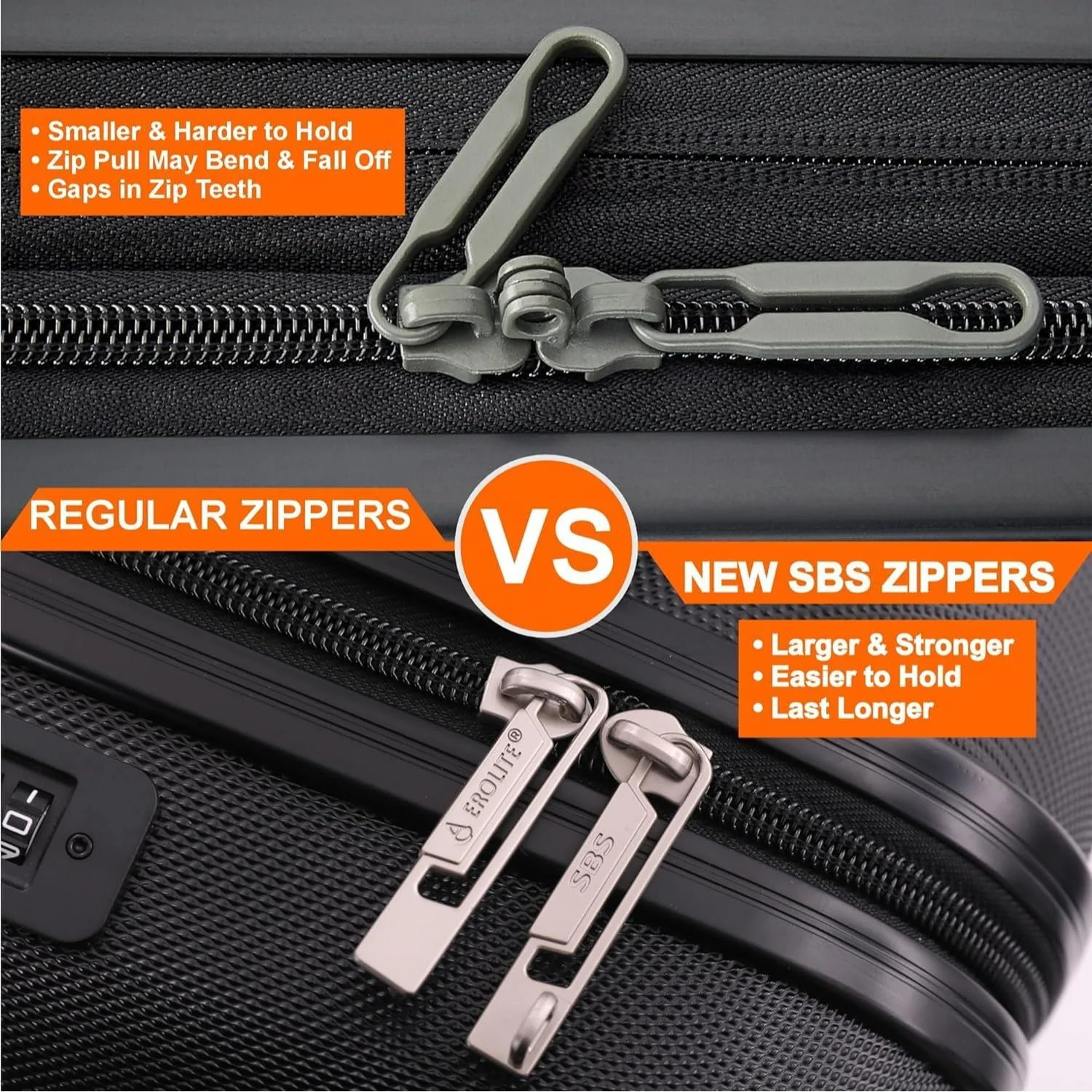 Aerolite 45x36x20cm Easyjet Maximum Cabin Size Carry On Suitcase With 8 Ultra Smooth Wheels, TSA Lock, Eco-Friendly Interior, SBS Zippers, 5 Years Warranty - Image 4
