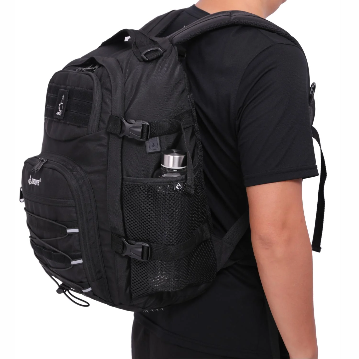 Aerolite 45x36x20cm Easyjet Maximum Premium Quality Tactical Backpack, Made From Recycled Eco-Friendly Shower-Resistant Material, 10 Year Brand Warranty + Luggage Scale + TSA Lock - Image 14