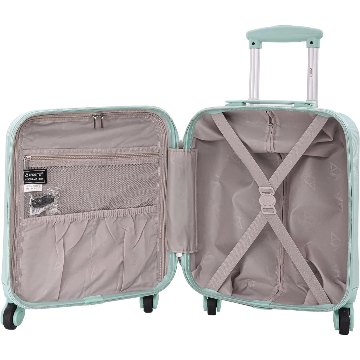 Aerolite 45x36x20cm Easyjet Maximum Size Hard Shell Carry On Hand Cabin Luggage Underseat Flight Suitcase with 4 Wheels - Image 8