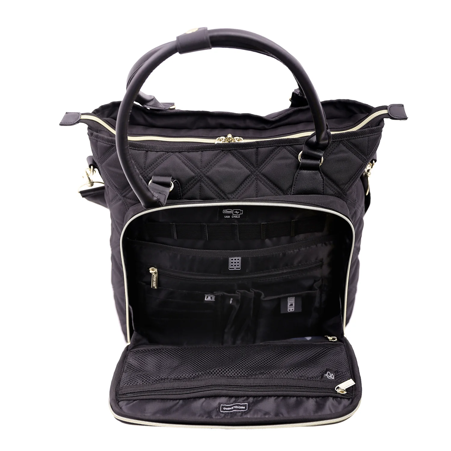 Aerolite 16.5” Quilted Ladies Laptop Bag – Elegant Travel Tote, Carry-On Hand Luggage, 45x36x20cm, Padded Shoulder Strap, 10-Year Warranty - Image 16