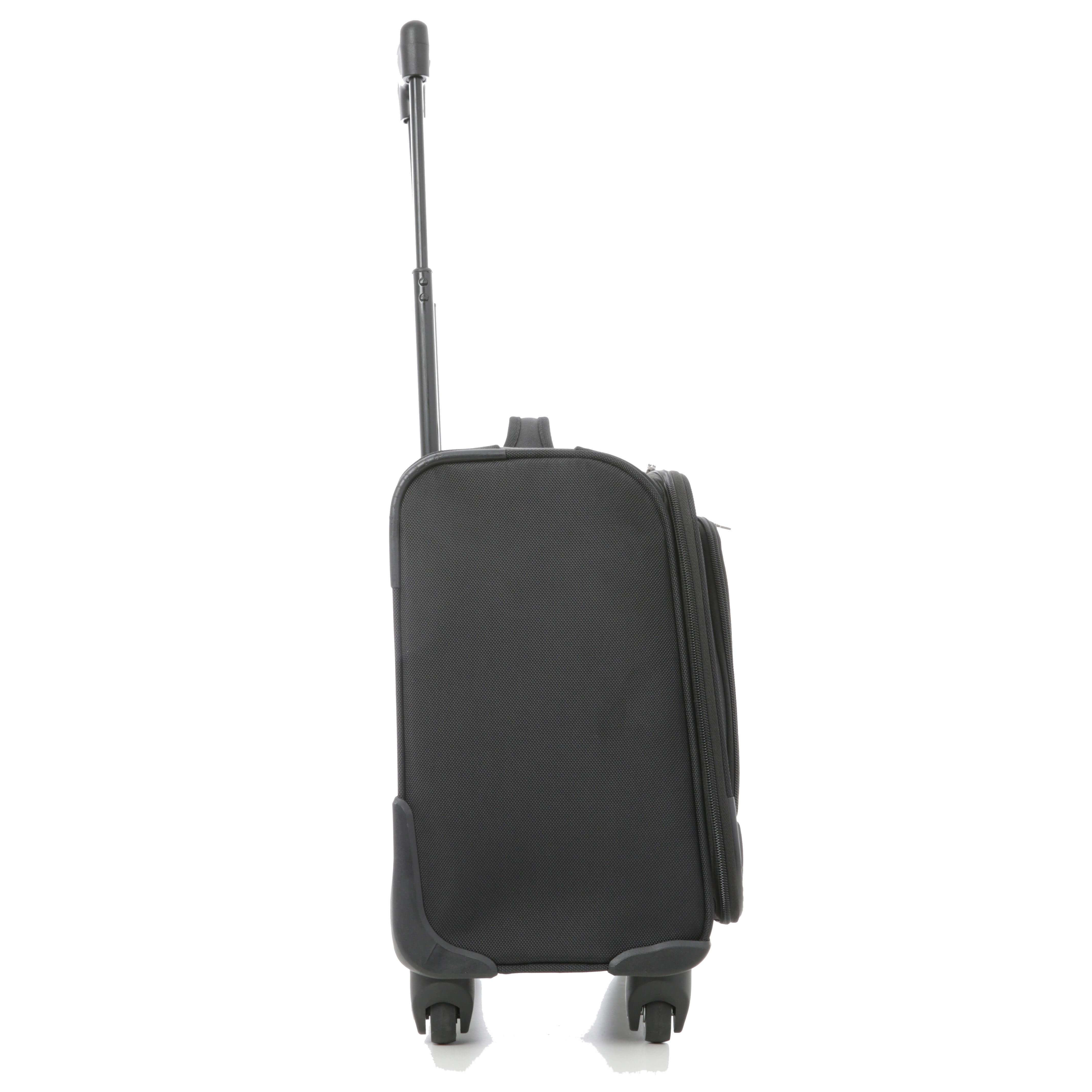 Aerolite Rolling Padded Laptop Case With 4 Wheels - Fits up to 15.6", Overnight Trolley Business Hand Cabin Luggage Case Easyjet Plus/Flexi/Up Front/Extra Legroom, British Airways & Jet2 Approved Black - Image 6