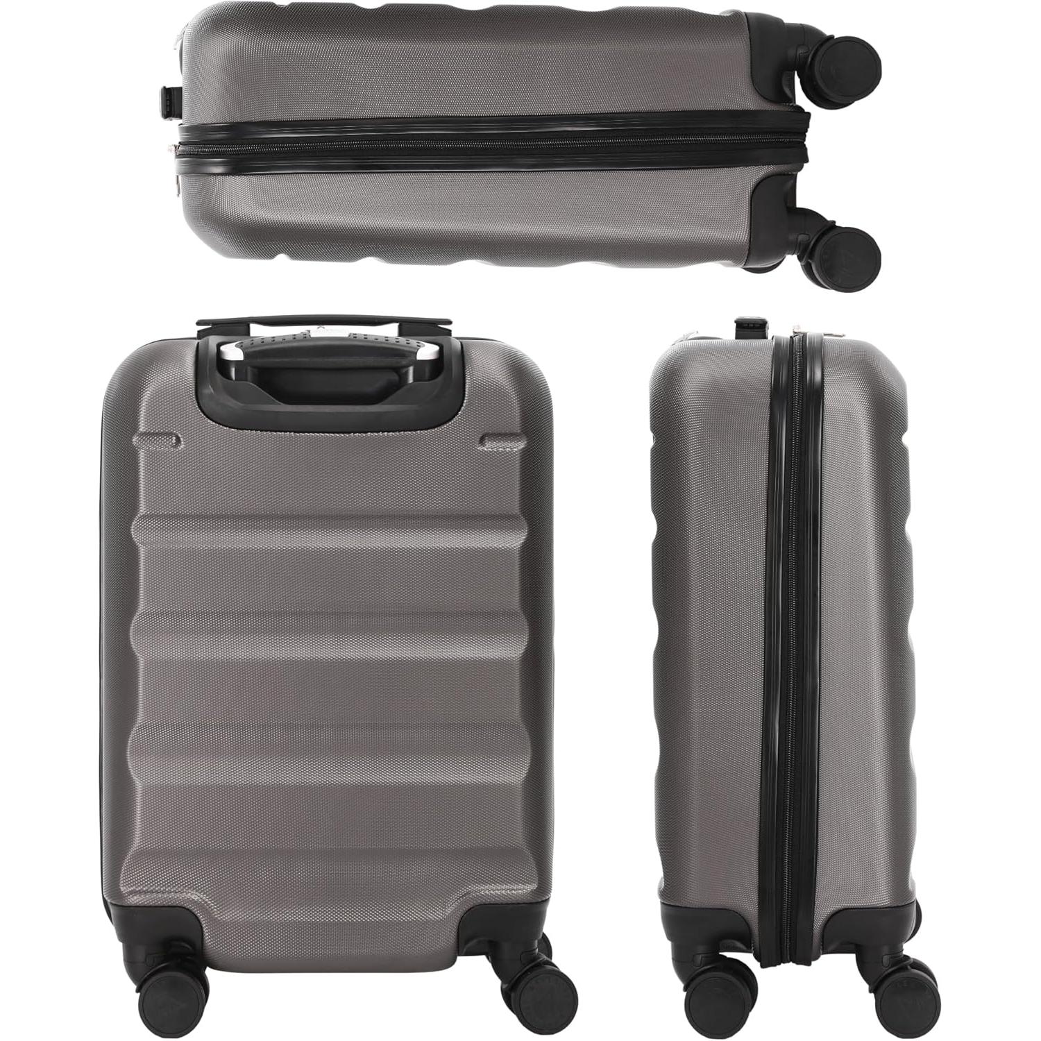 Aerolite Ryanair Bundle (55x35x20cm) Lightweight ABS Hard Shell Travel Carry On Cabin Suitcase + (40x20x25cm) Ryanair MAXIMUM Sized Holdall Cabin Bag - Image 6