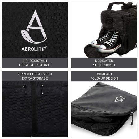 Aerolite (55x35x20cm) Lightweight Foldable Cabin Luggage Holdall - Image 4