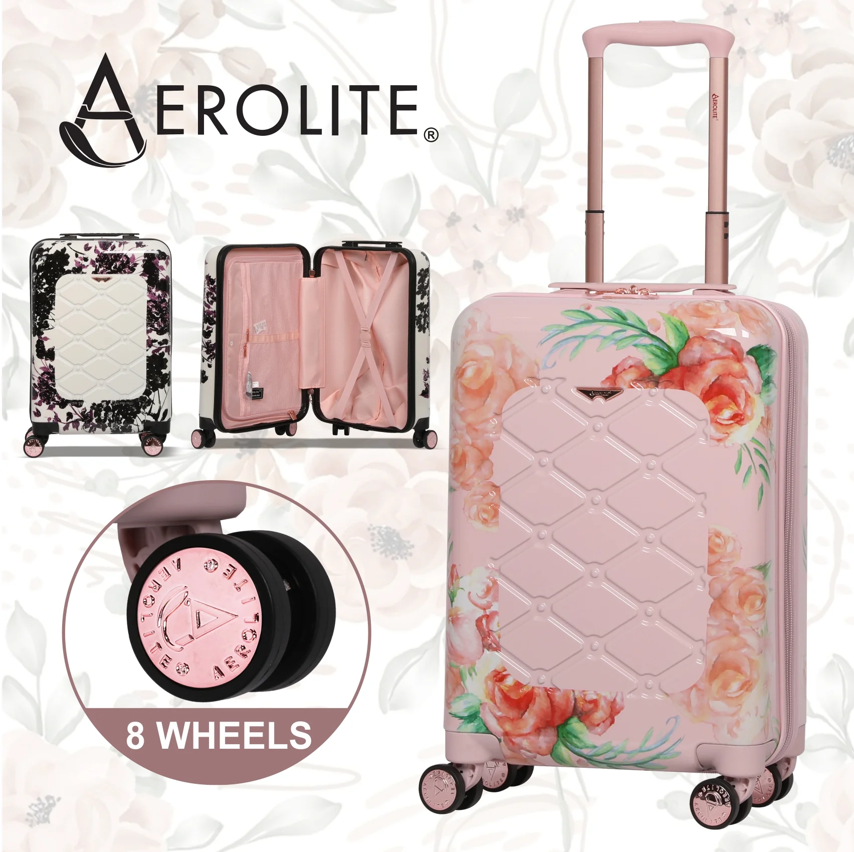 Aerolite (55x35x20cm) Premium Hard Shell Designer Cabin Suitcase, Approved For Ryanair (Priority), Easyjet (plus/flexi/up front/extra legroom/large cabin upgrade), British Airways, Wizz Air, & Many More - Image 17