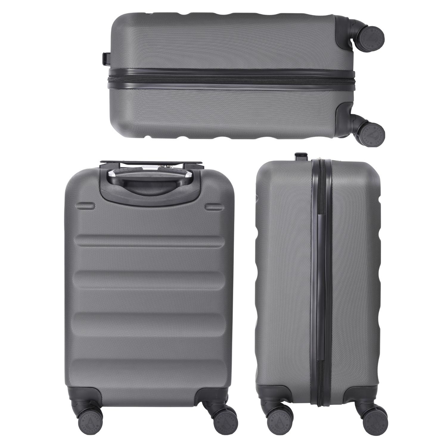 Aerolite (55x35x25cm) Hard Shell Carry On Hand Cabin Luggage Suitcase with 4 Wheels and Built-in TSA Combination Lock, Max Size for Air Europa, Air France, Alitalia, KLM & Transavia - Charcoal - Image 7