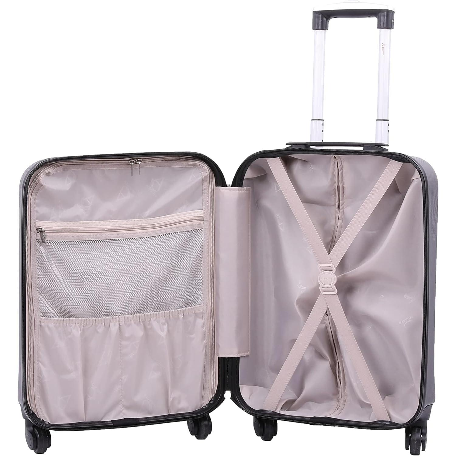 Aerolite (55x38x20cm) Emirates Max Size Hard Shell Carry On Hand Cabin Luggage Suitcase with 4 Wheels, Fits Ryanair, British Airways, easyJet & Many More - Image 5