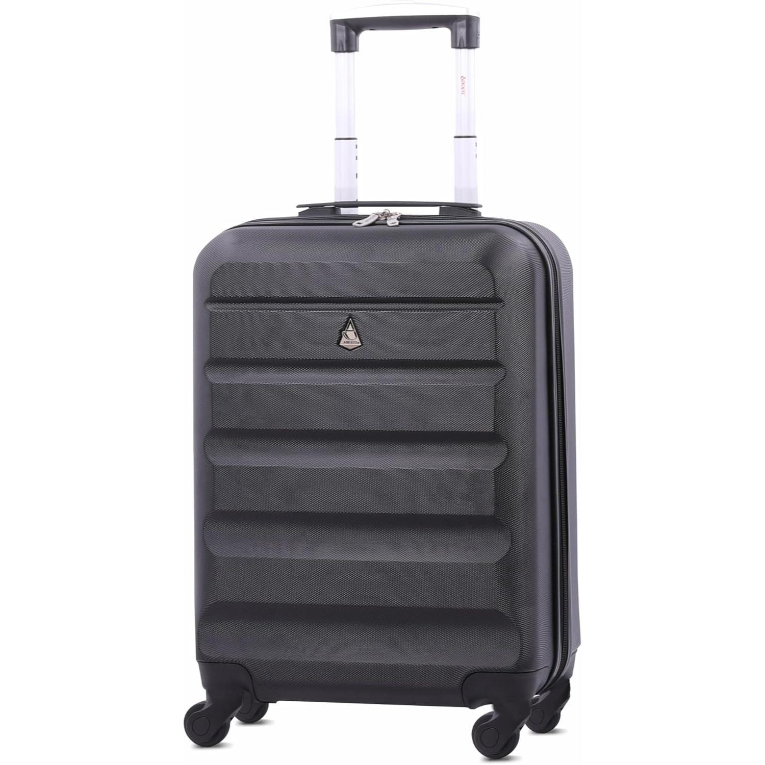 Aerolite (55x38x20cm) Emirates Max Size Hard Shell Carry On Hand Cabin Luggage Suitcase with 4 Wheels, Fits Ryanair, British Airways, easyJet & Many More - Image 7