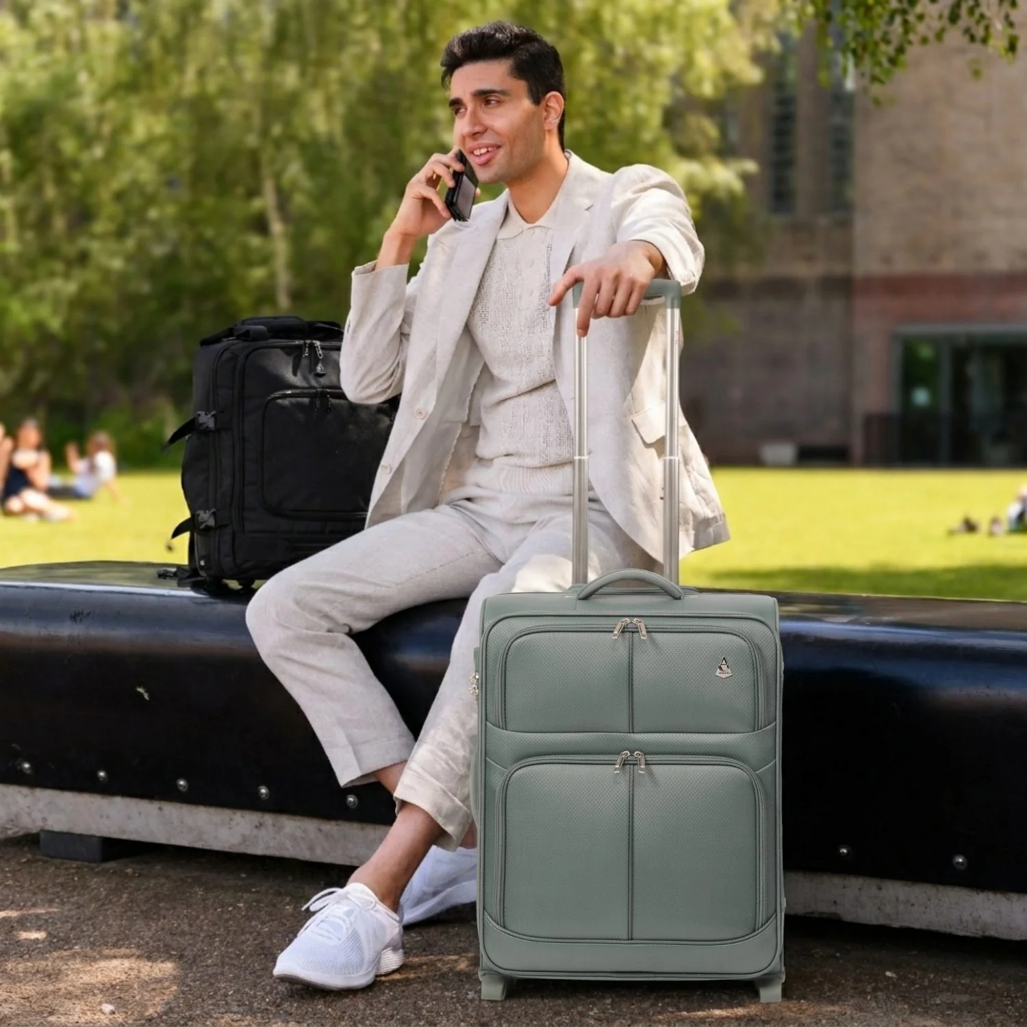 Aerolite 56x45x25cm Cabin Suitcase – EasyJet Large Cabin & British Airways/Jet2 Approved Carry On Luggage, Lightweight 60L 2-Wheel Travel Bag with TSA Lock (Green) - Image 7