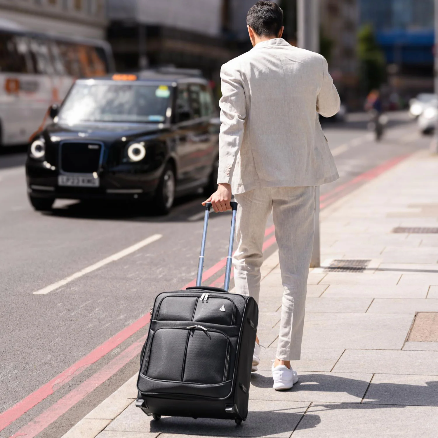 Aerolite 56x45x25cm Easyjet Large Cabin, British Airways Jet2 Maximum Allowance Lightweight 2 Wheel Carry On Hand Cabin Luggage Bag Suitcase 56x45x25 with TSA Approved Lock Black - Image 14