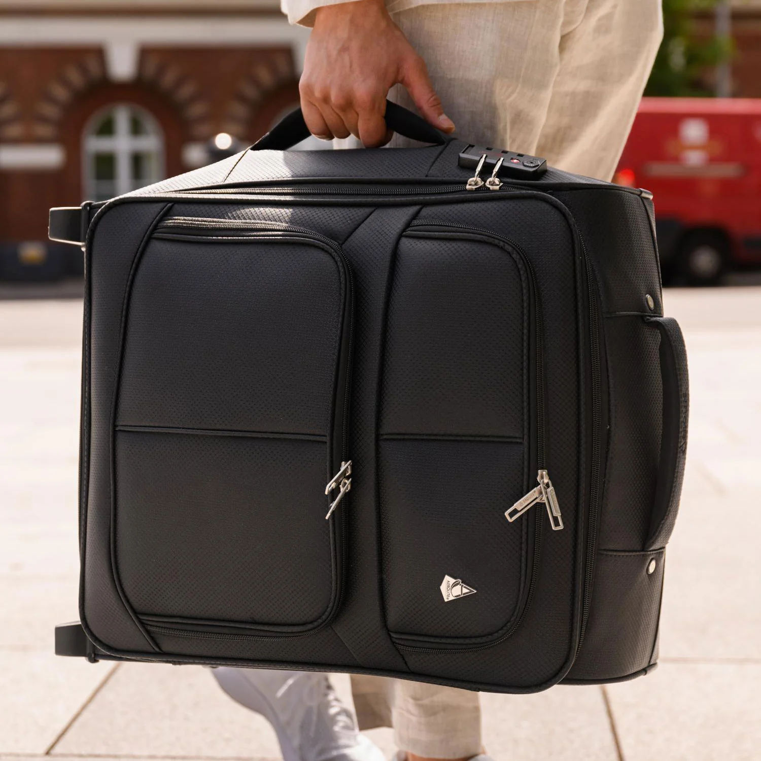 Aerolite 56x45x25cm Easyjet Large Cabin, British Airways Jet2 Maximum Allowance Lightweight 2 Wheel Carry On Hand Cabin Luggage Bag Suitcase 56x45x25 with TSA Approved Lock Black - Image 16
