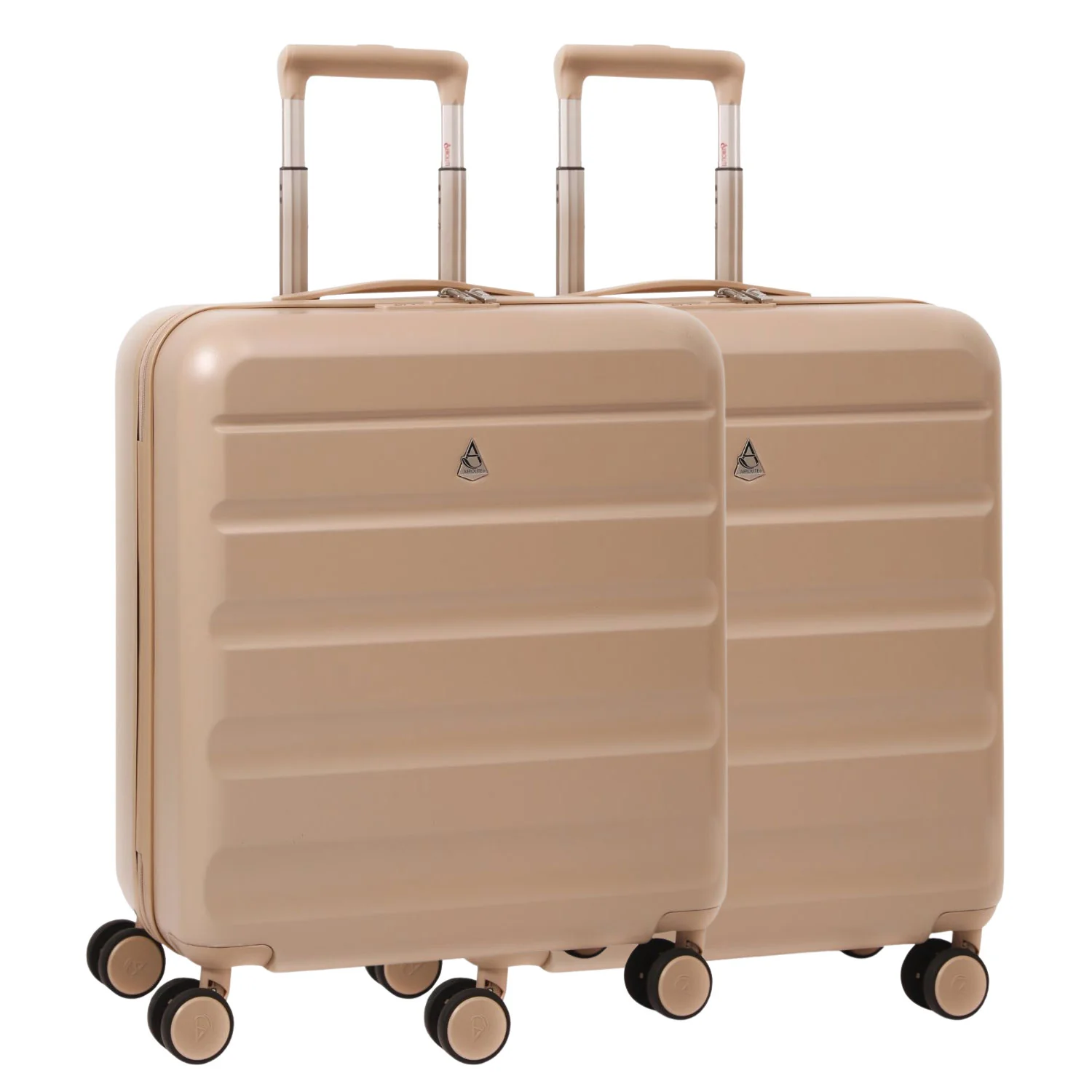 Aerolite 56x45x25cm Large Cabin Bag – Easyjet Large Cabin/Plus/Flexi, British Airways & Jet2 Maximum Cabin Luggage Size, Lightweight Hard Shell Suitcase with 8 Spinner Wheels, TSA Lock, 56L Capacity, 5-Year Warranty, Beige (Set of 2) - Image 8