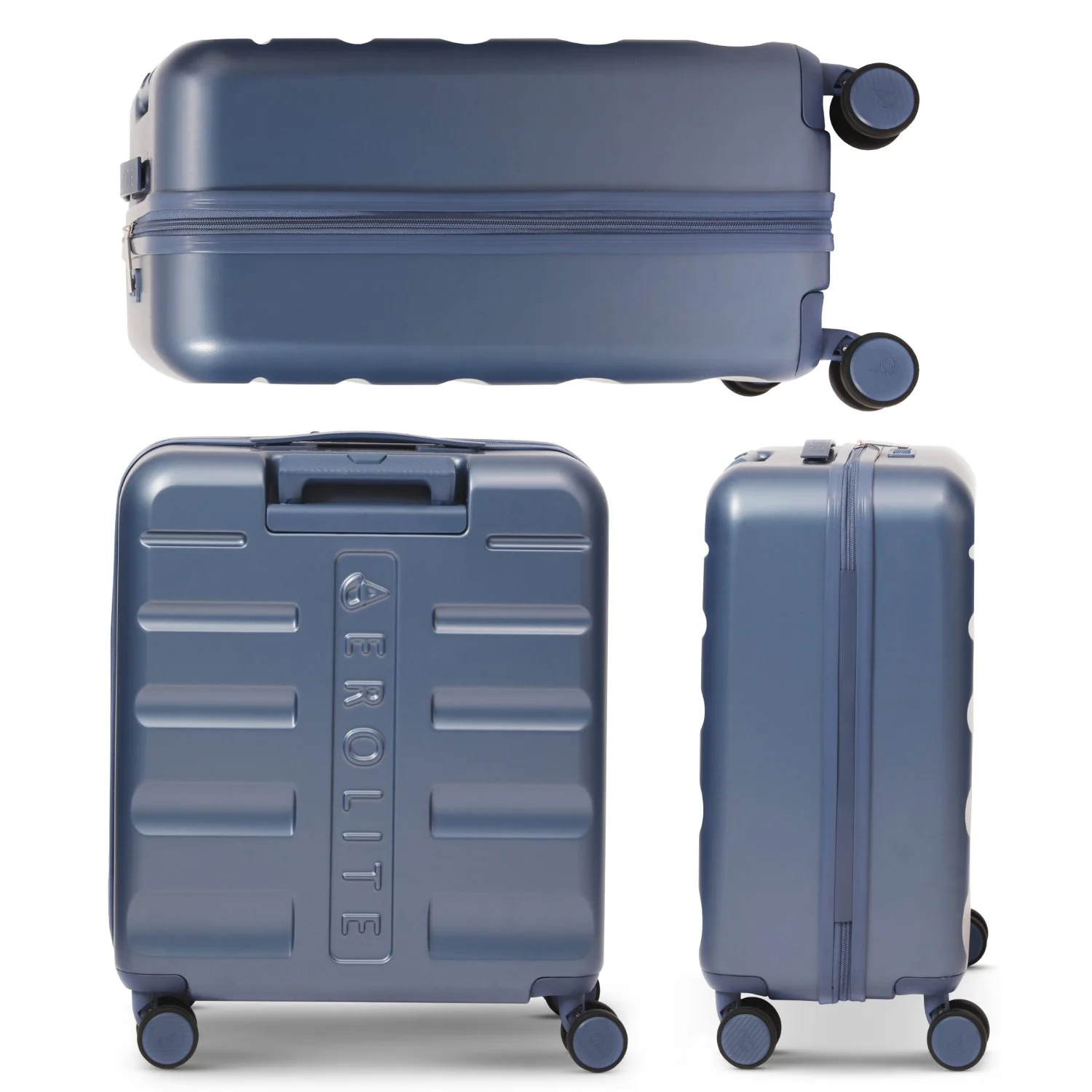 Aerolite 56x45x25cm Large Cabin Bag – Easyjet Large Cabin/Plus/Flexi, British Airways & Jet2 Maximum Cabin Luggage Size, Lightweight Hard Shell Suitcase with 8 Spinner Wheels, TSA Lock, 56L Capacity, 5-Year Warranty, Blue (Set of 2) - Image 7