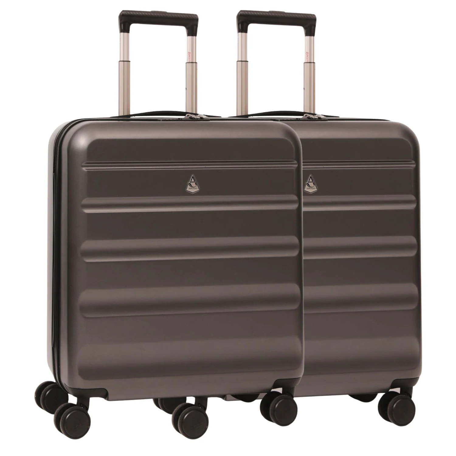 Aerolite 56x45x25cm Large Cabin Bag – Easyjet Large Cabin/Plus/Flexi, British Airways & Jet2 Maximum Cabin Luggage Size, Lightweight Hard Shell Suitcase with 8 Spinner Wheels, TSA Lock, 56L Capacity, 5-Year Warranty, Charcoal (Set of 2) - Image 8
