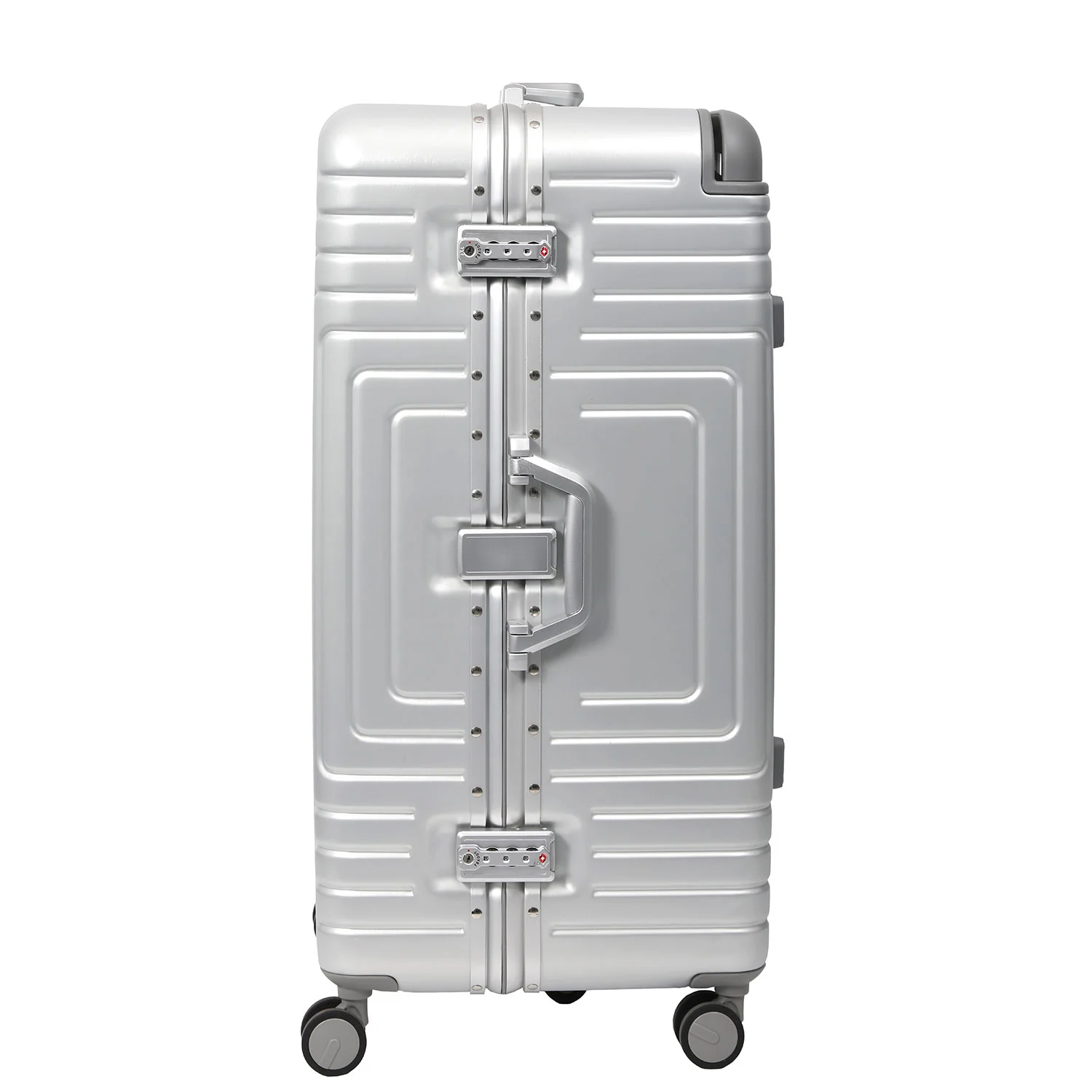 Aerolite Zipperless Aluminium Frame Trunk, Premium Trunk Suitcase, TSA Latch-Lock, Aluminium Frame, Silent Hinomoto Wheels, 97.6L Large Luggage - Image 13