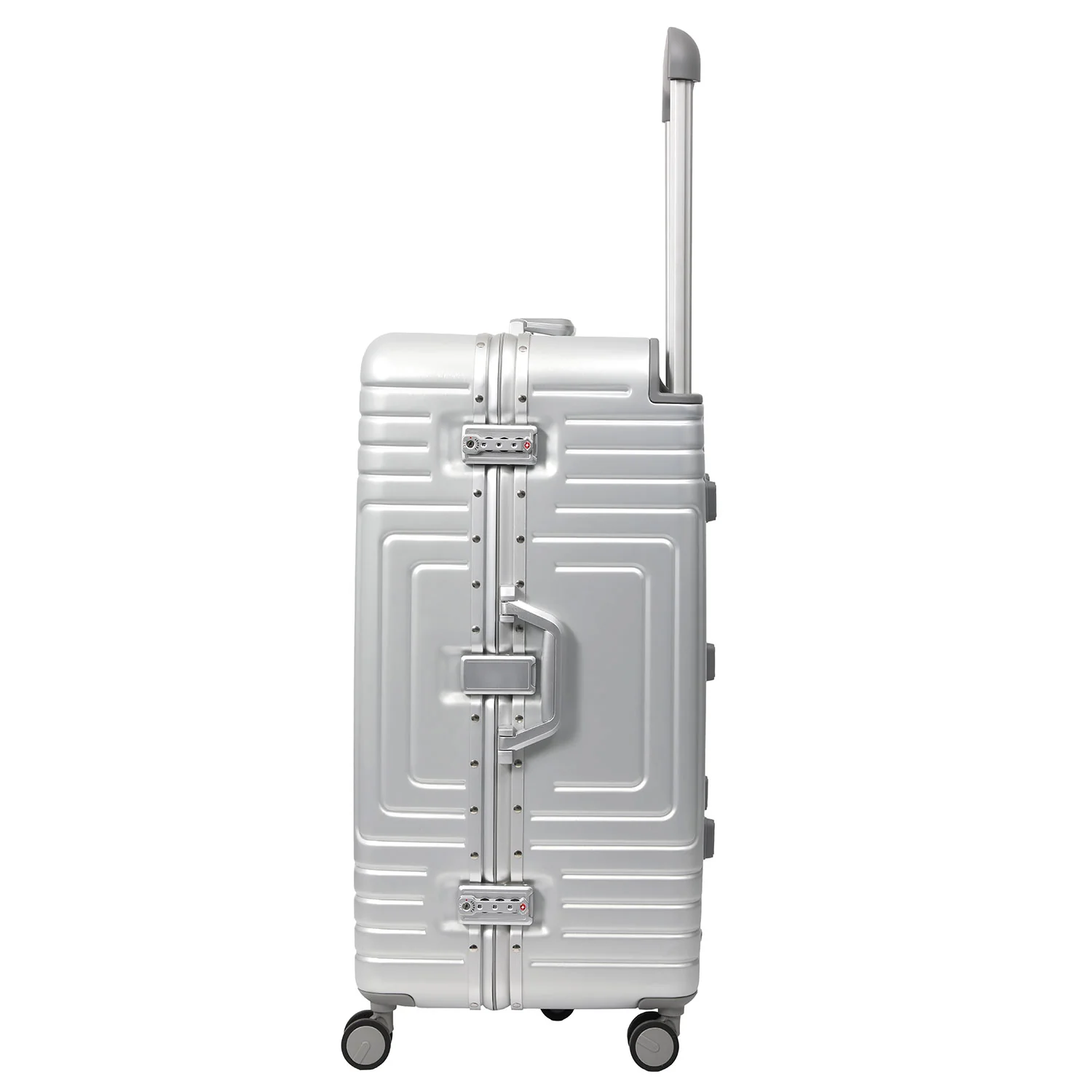 Aerolite Zipperless Aluminium Frame Trunk, Premium Trunk Suitcase, TSA Latch-Lock, Aluminium Frame, Silent Hinomoto Wheels, 97.6L Large Luggage - Image 14