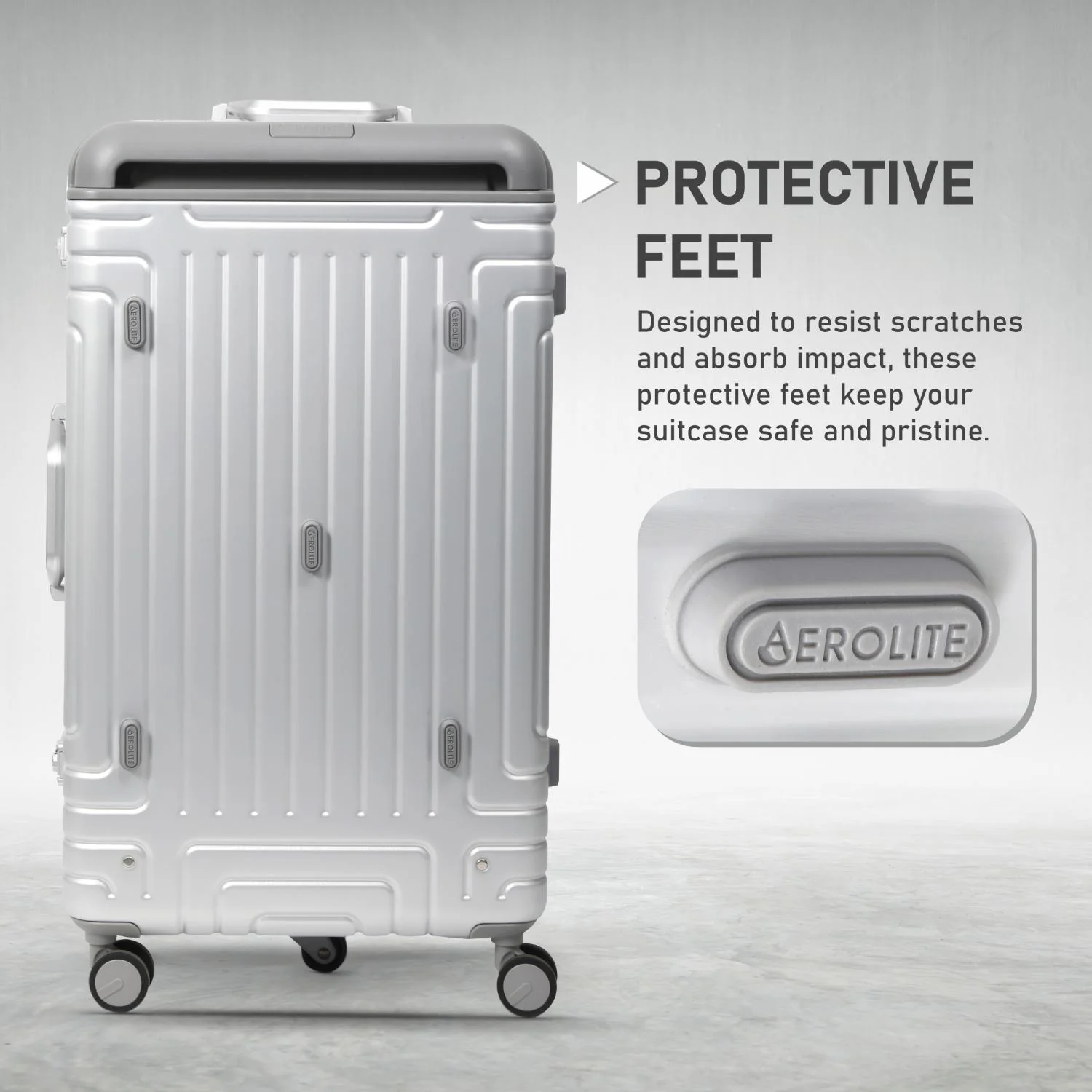 Aerolite Zipperless Aluminium Frame Trunk, Premium Trunk Suitcase, TSA Latch-Lock, Aluminium Frame, Silent Hinomoto Wheels, 97.6L Large Luggage - Image 4
