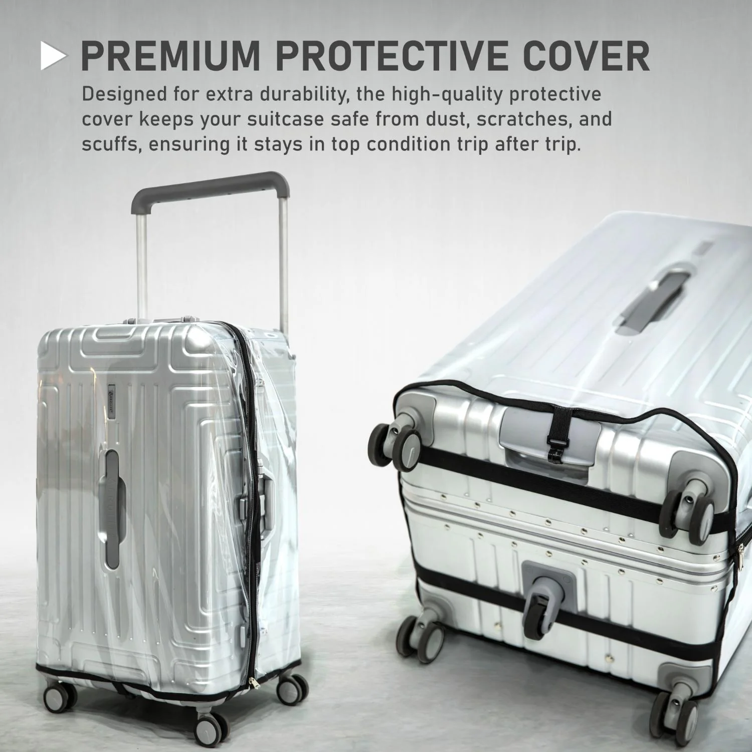 Aerolite Zipperless Aluminium Frame Trunk, Premium Trunk Suitcase, TSA Latch-Lock, Aluminium Frame, Silent Hinomoto Wheels, 97.6L Large Luggage - Image 8