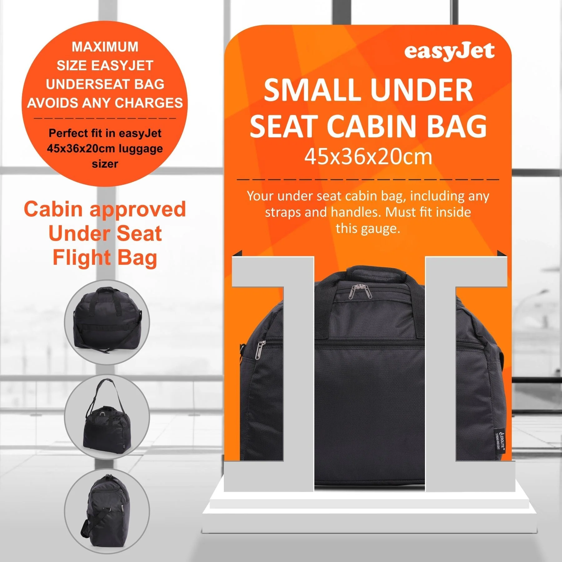 Aerolite Ultimate Mega 6 Piece Luggage Set, 3 Piece Suitcases (21"+25"+29"), Ryanair (40x20x25cm) & easyJet (45x36x20cm) Max Holdall, Digital Luggage Scale - Image 9