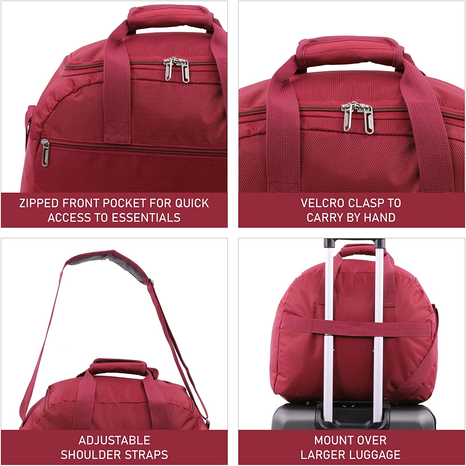 Aerolite Easyjet Maximum Size (45x36x20cm) Holdall New and Improved 2025 Cabin Luggage Under Seat Flight Bag - Image 34