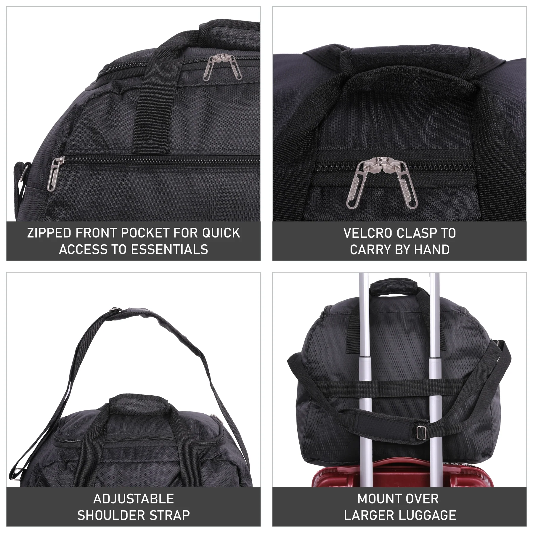 Aerolite Easyjet Maximum Size (45x36x20cm) Holdall New and Improved 2025 Cabin Luggage Under Seat Flight Bag - Image 5
