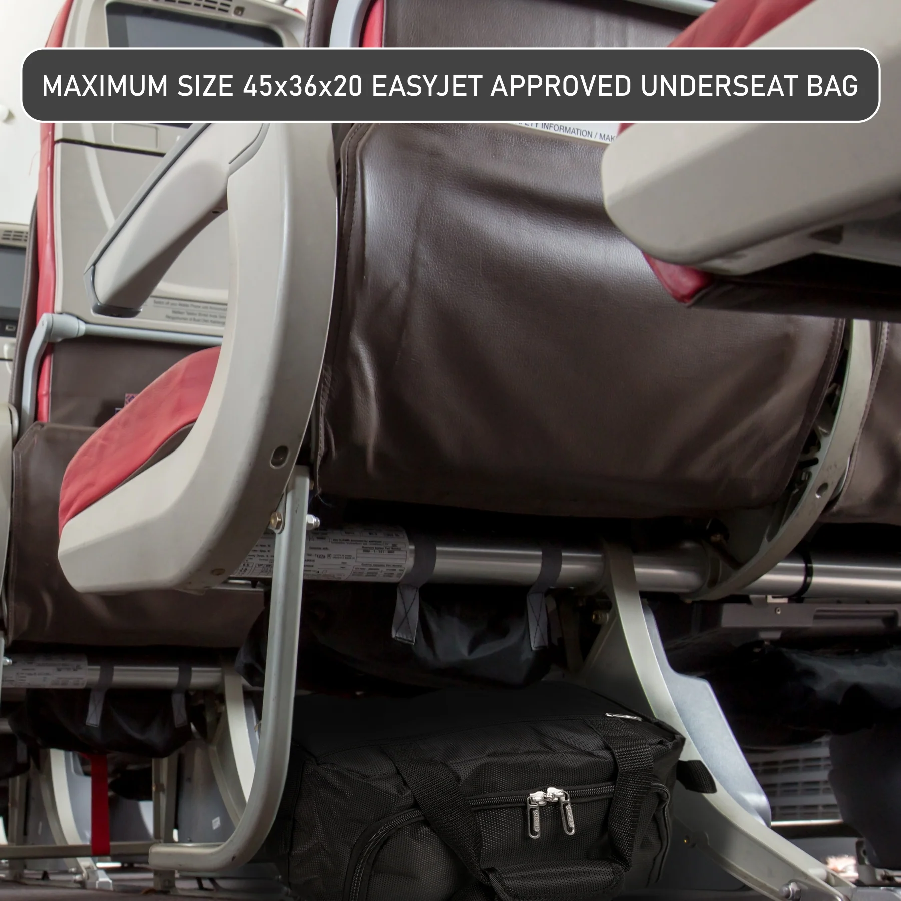 Aerolite Easyjet Maximum Size (45x36x20cm) Holdall New and Improved 2025 Cabin Luggage Under Seat Flight Bag - Image 6