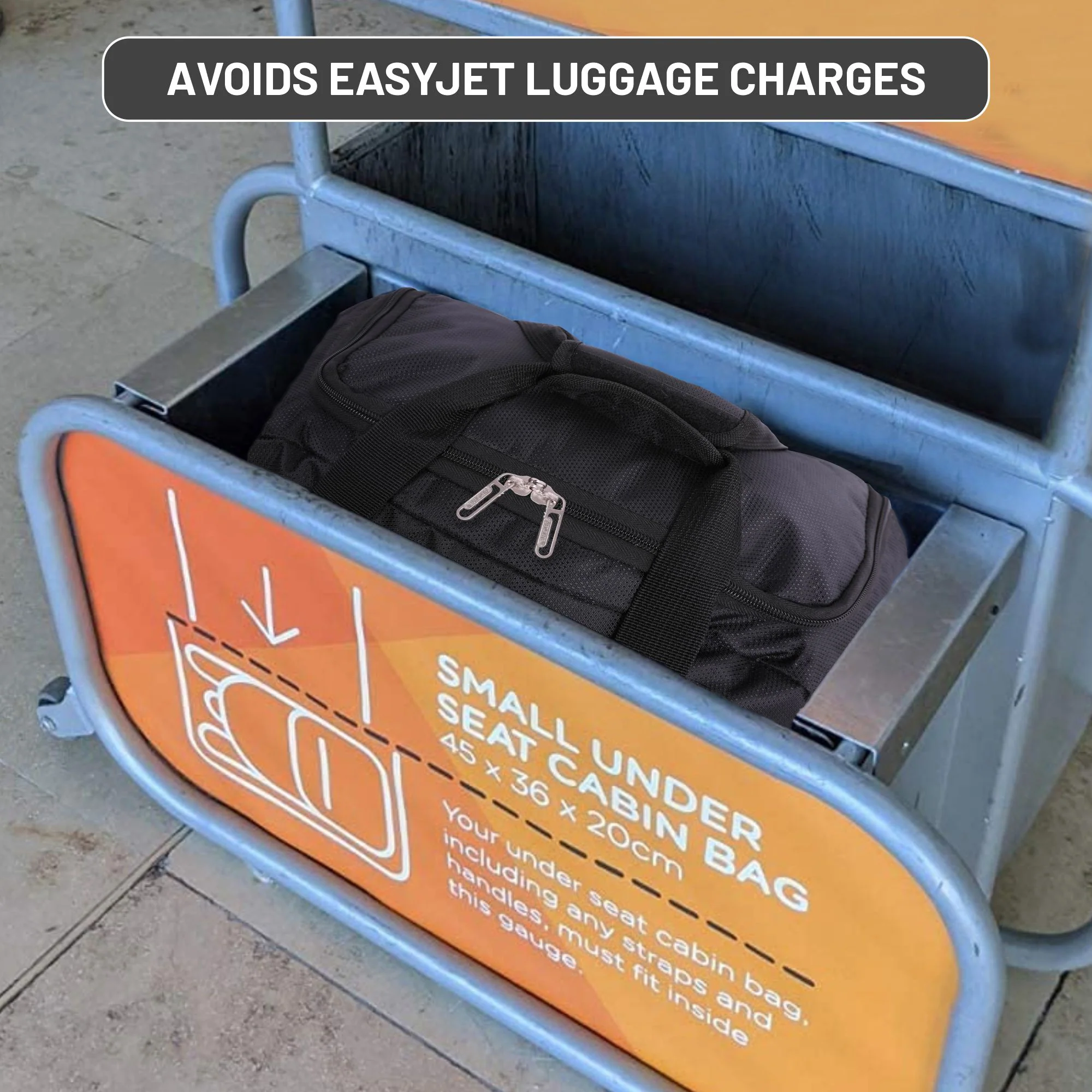 Aerolite Easyjet Maximum Size (45x36x20cm) Holdall New and Improved 2025 Cabin Luggage Under Seat Flight Bag - Image 7