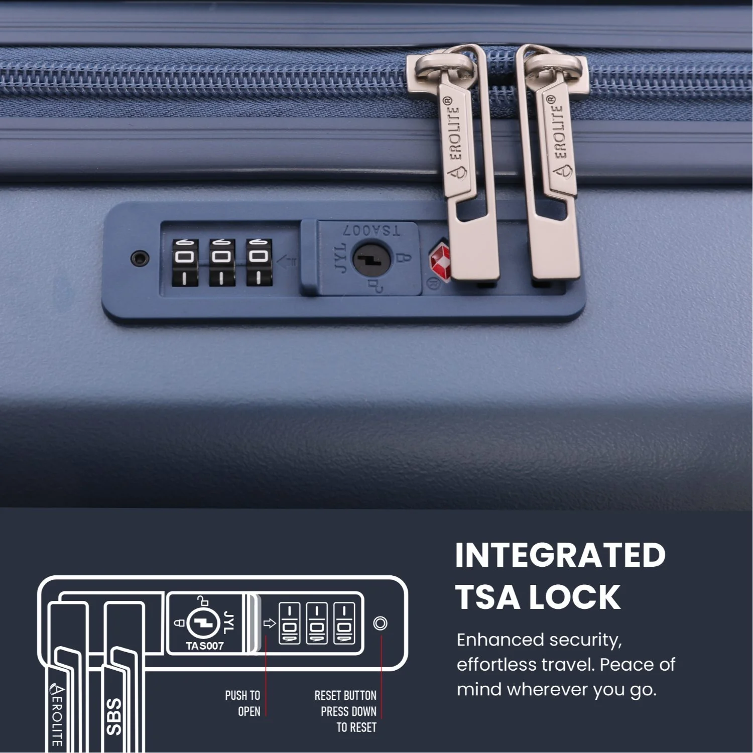 Aerolite Expandable 55x40x20cm to 55x40x23cm Ryanair Priority, Wizz Air Priority, Lufthansa Max Size Lightweight Hard Shell Carry On Hand Cabin Luggage Suitcase with 4 Wheels (BLUE) - Image 5
