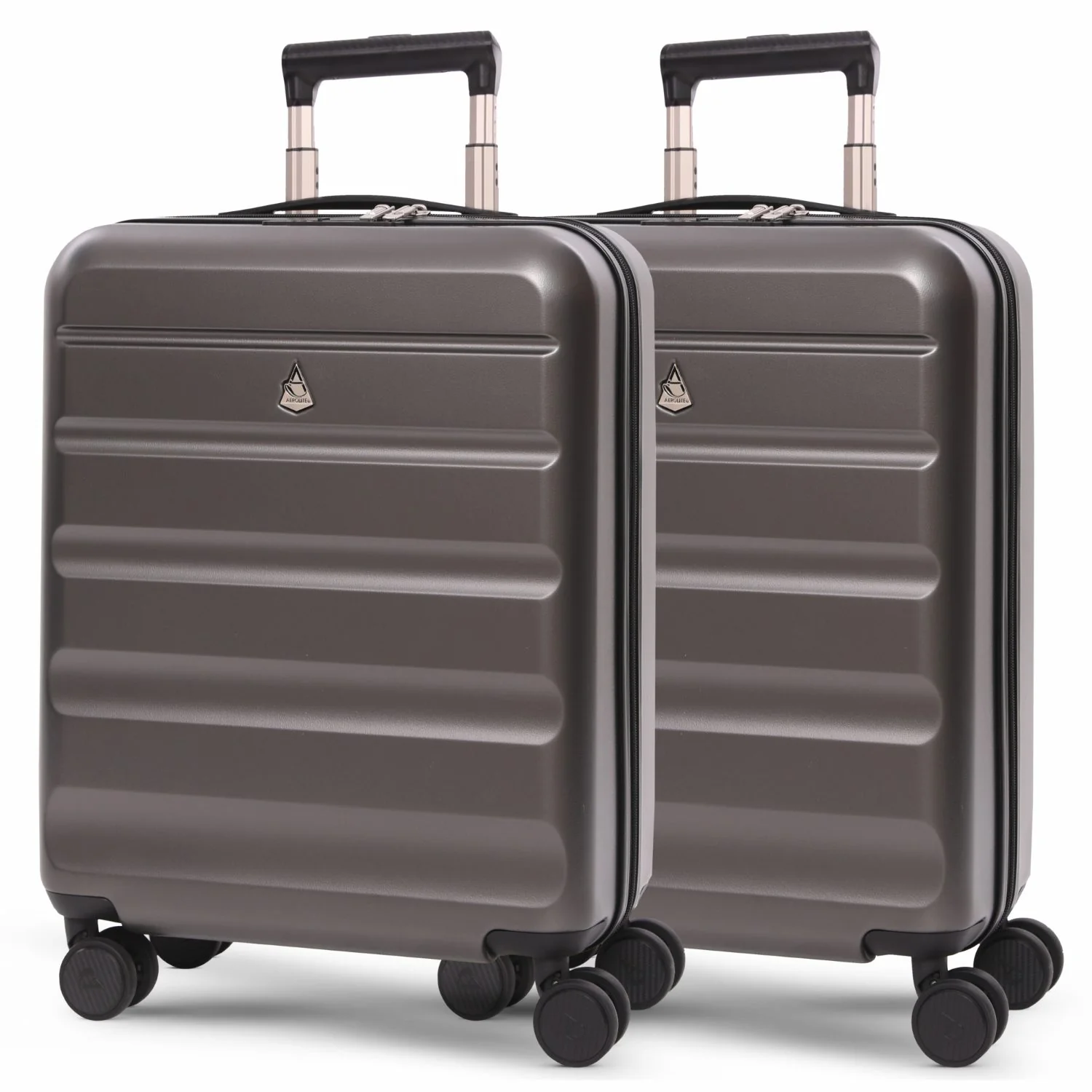 Aerolite Expandable 55x40x20cm to 55x40x23cm Ryanair Priority, Wizz Air Priority, Lufthansa Max Size Lightweight Hard Shell Carry On Hand Cabin Luggage Suitcase with 4 Wheels - Set of 2 (CHARCOAL) - Image 12